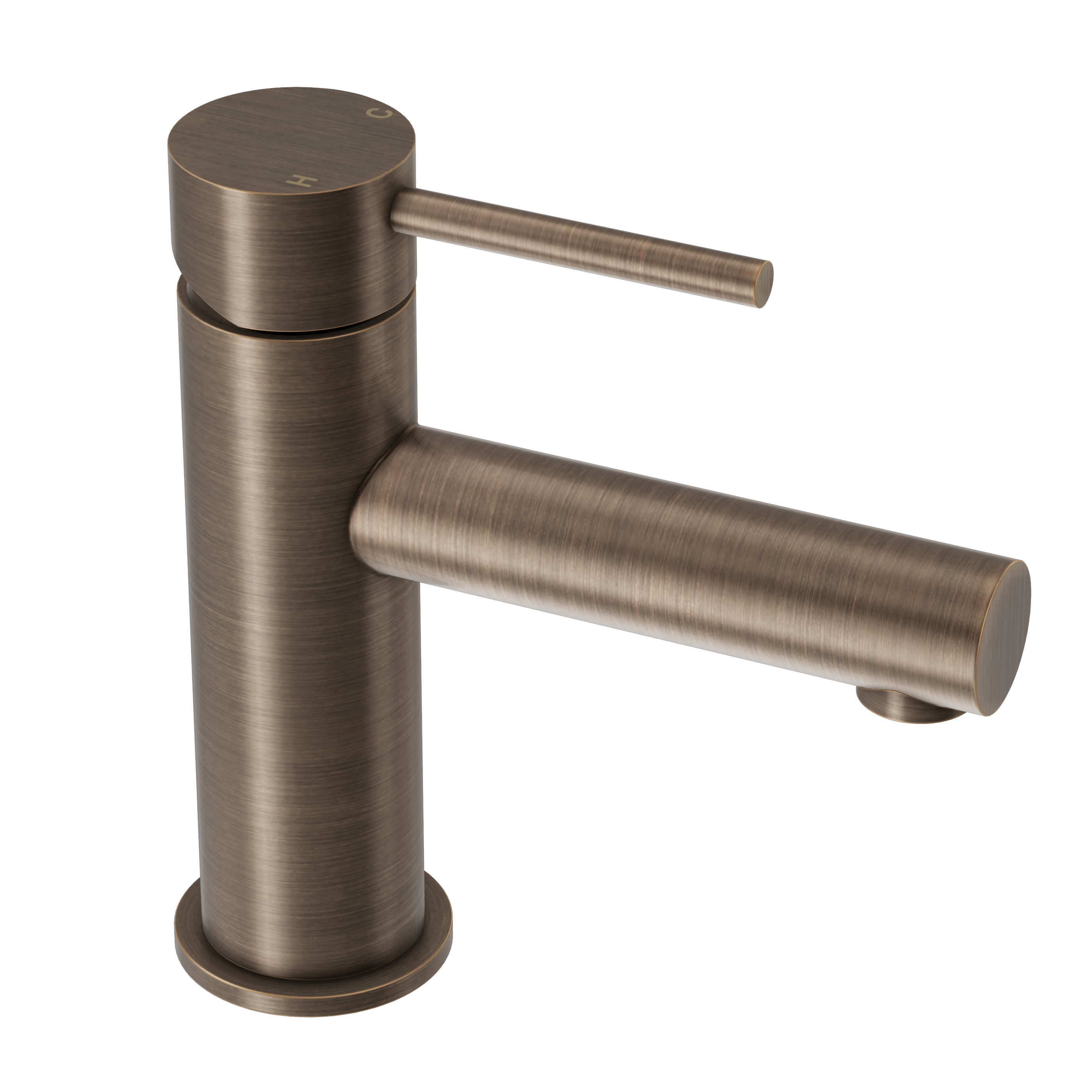 Haven Short Basin Mixer - Antique Brass