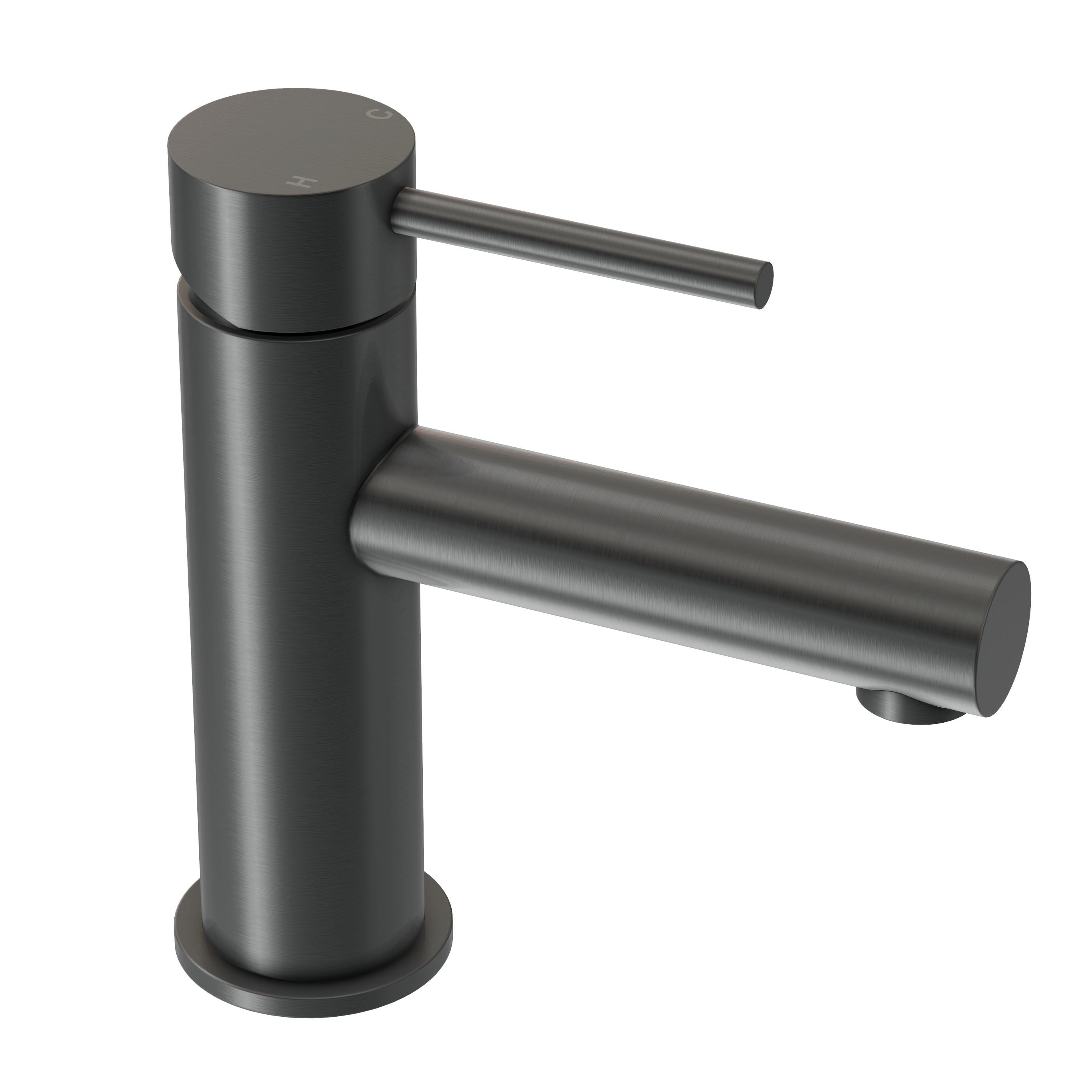 Haven Short Basin Mixer - Gun Metal