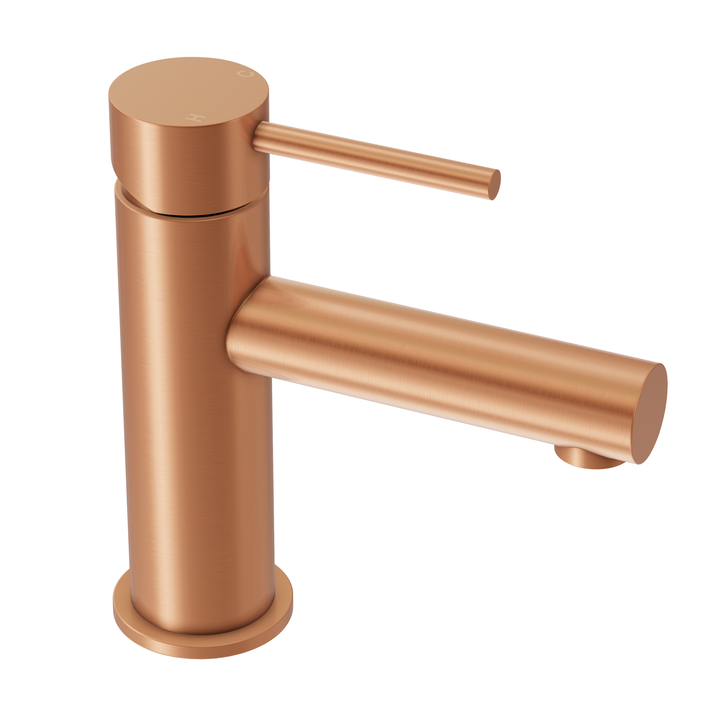 Haven Short Basin Mixer - Brushed Copper