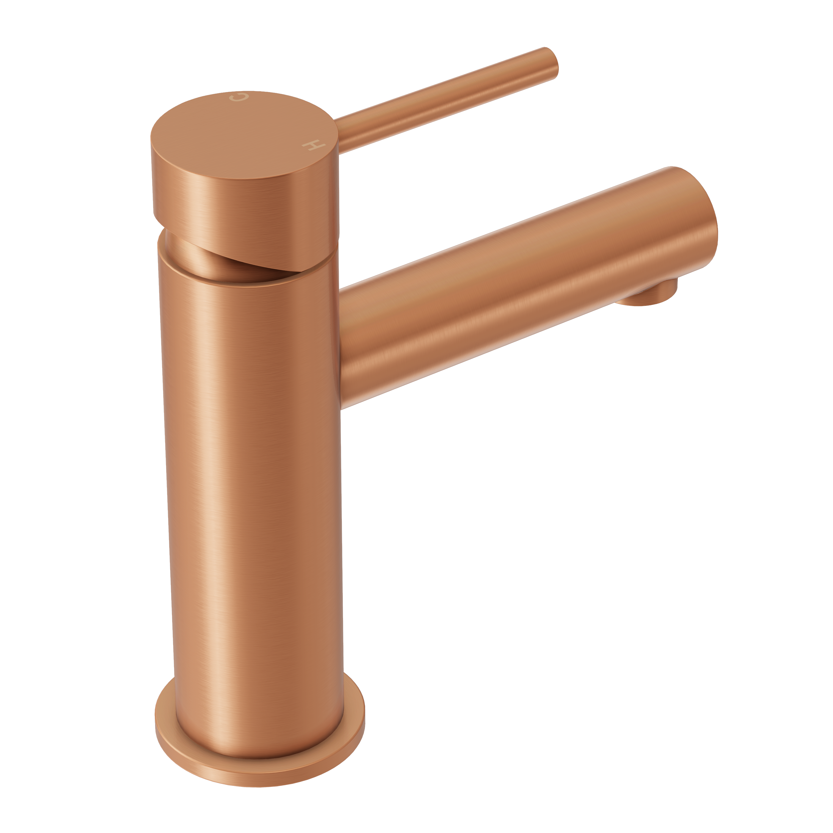 Haven Short Basin Mixer - Brushed Copper