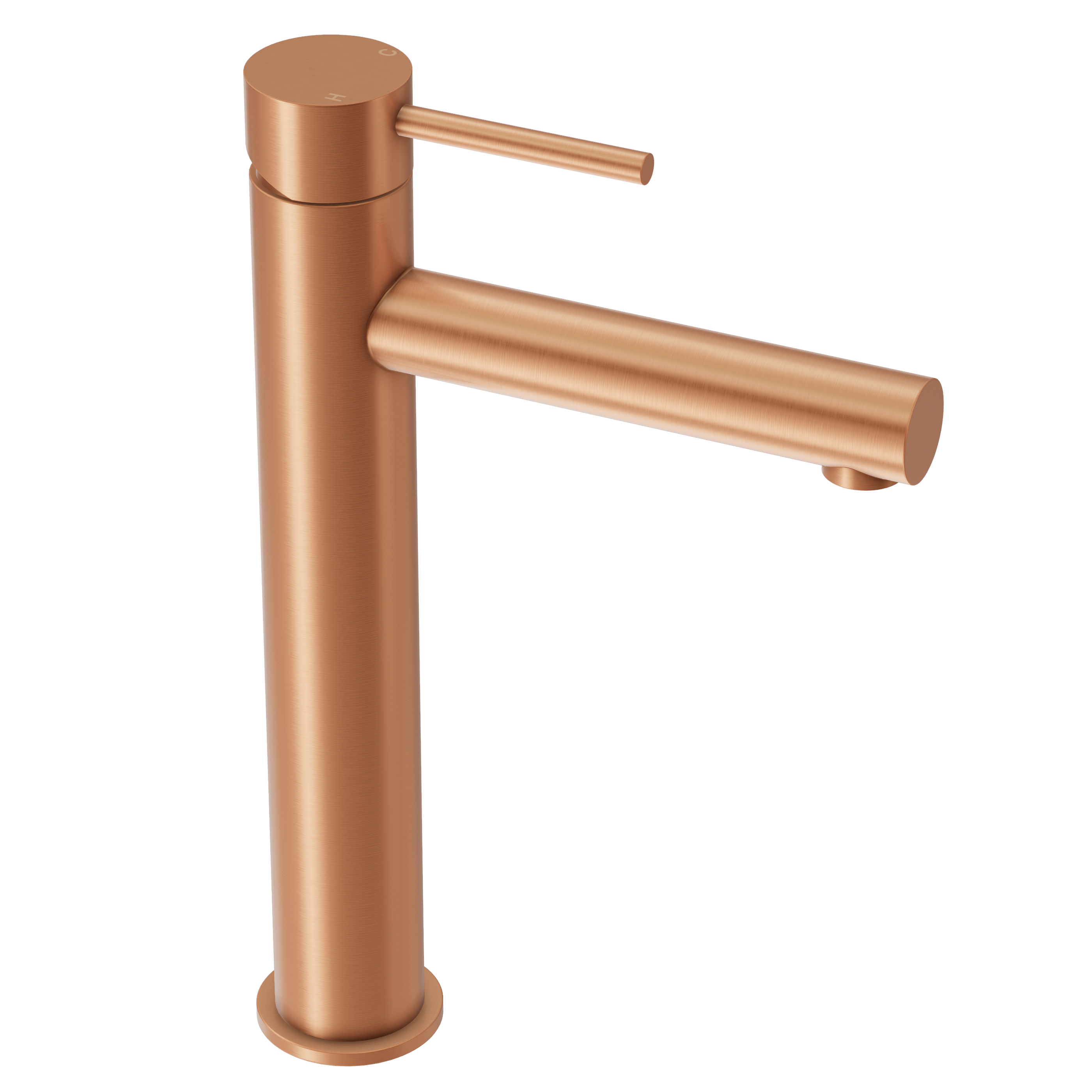 Haven Tall Basin Mixer - Brushed Copper