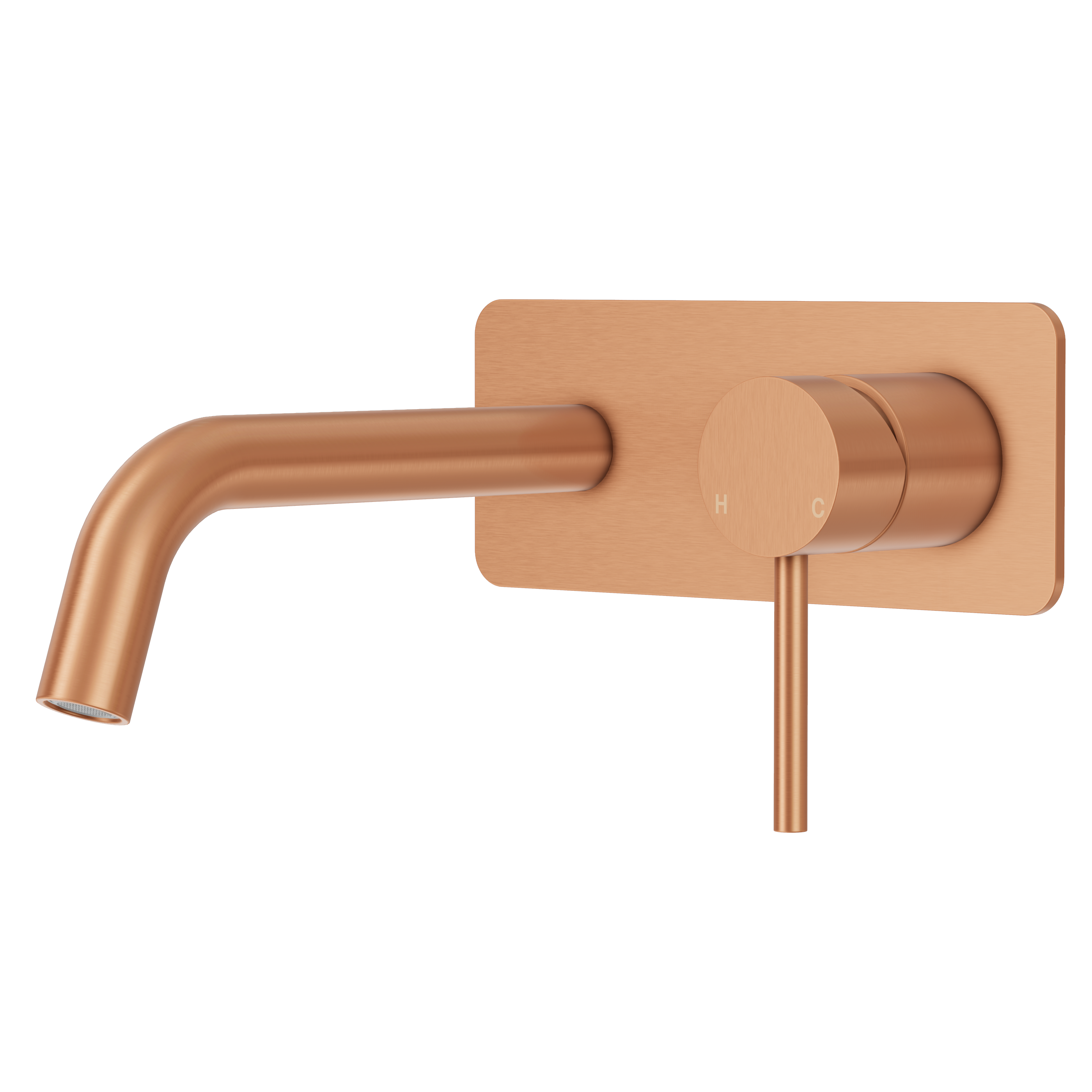 Haven Wall Mixer Tap - Brushed Copper