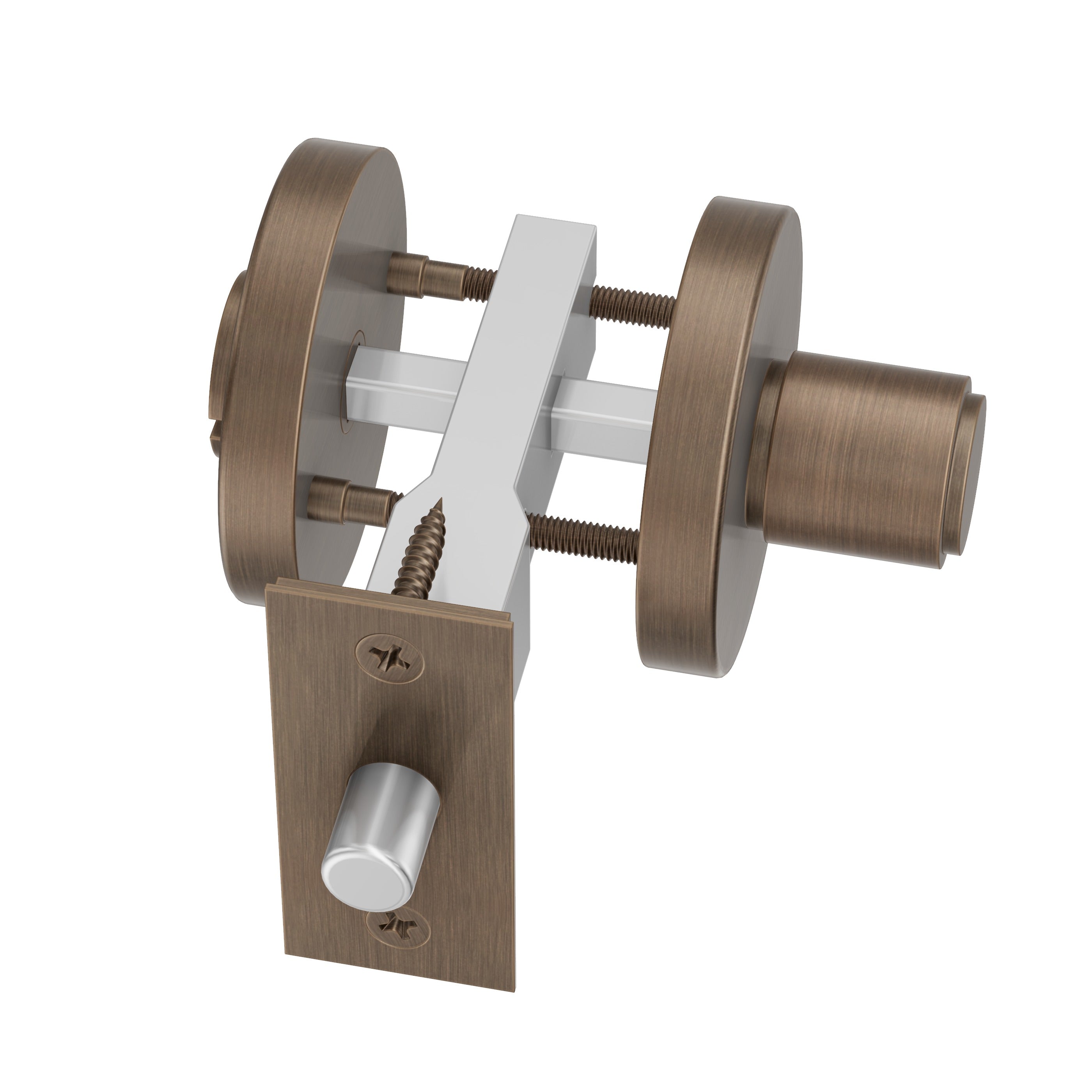 Lombardy Door Lock - Antique Brass