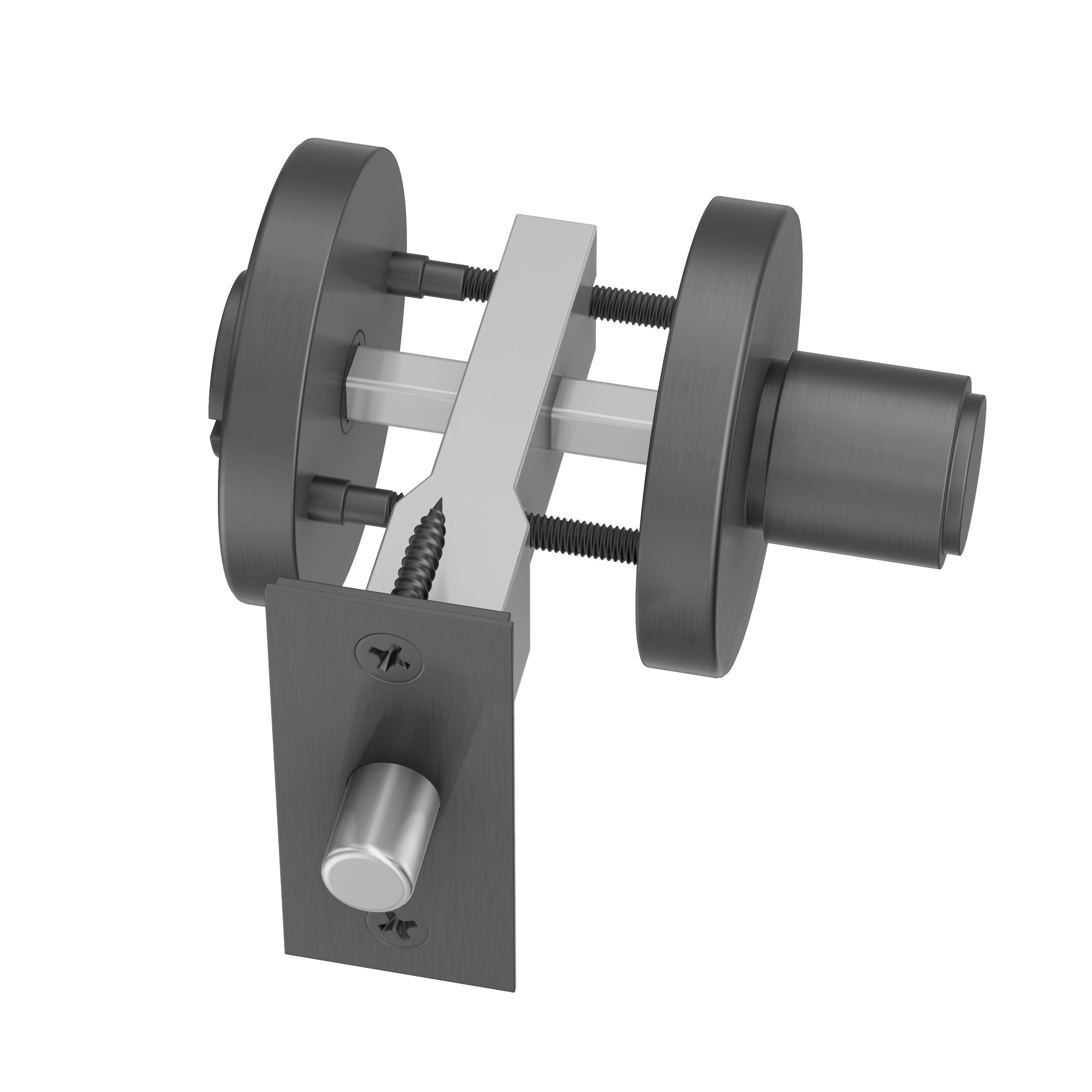 Lombardy Door Lock - Gun Metal Brushed