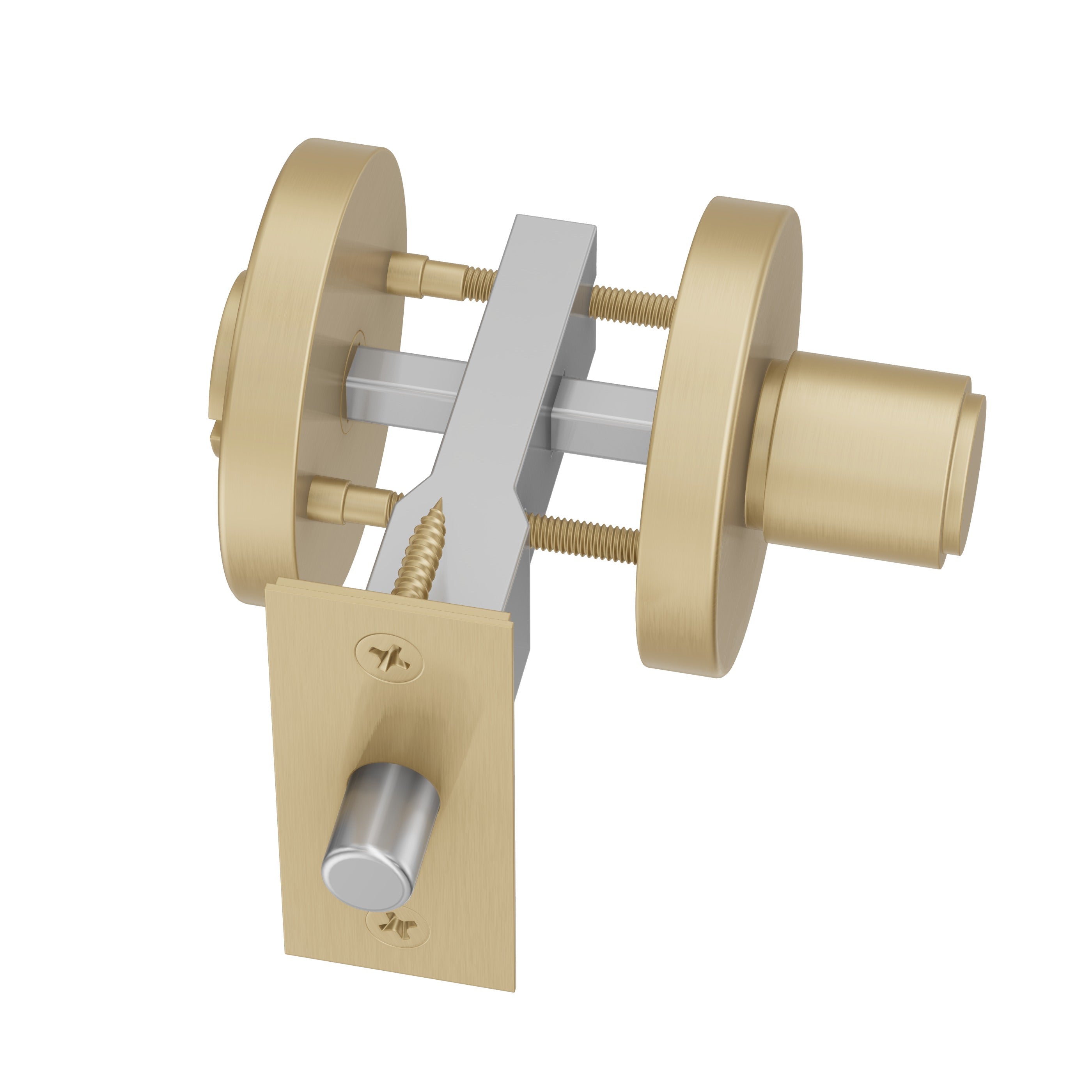 Lombardy Door Lock - Brushed Brass