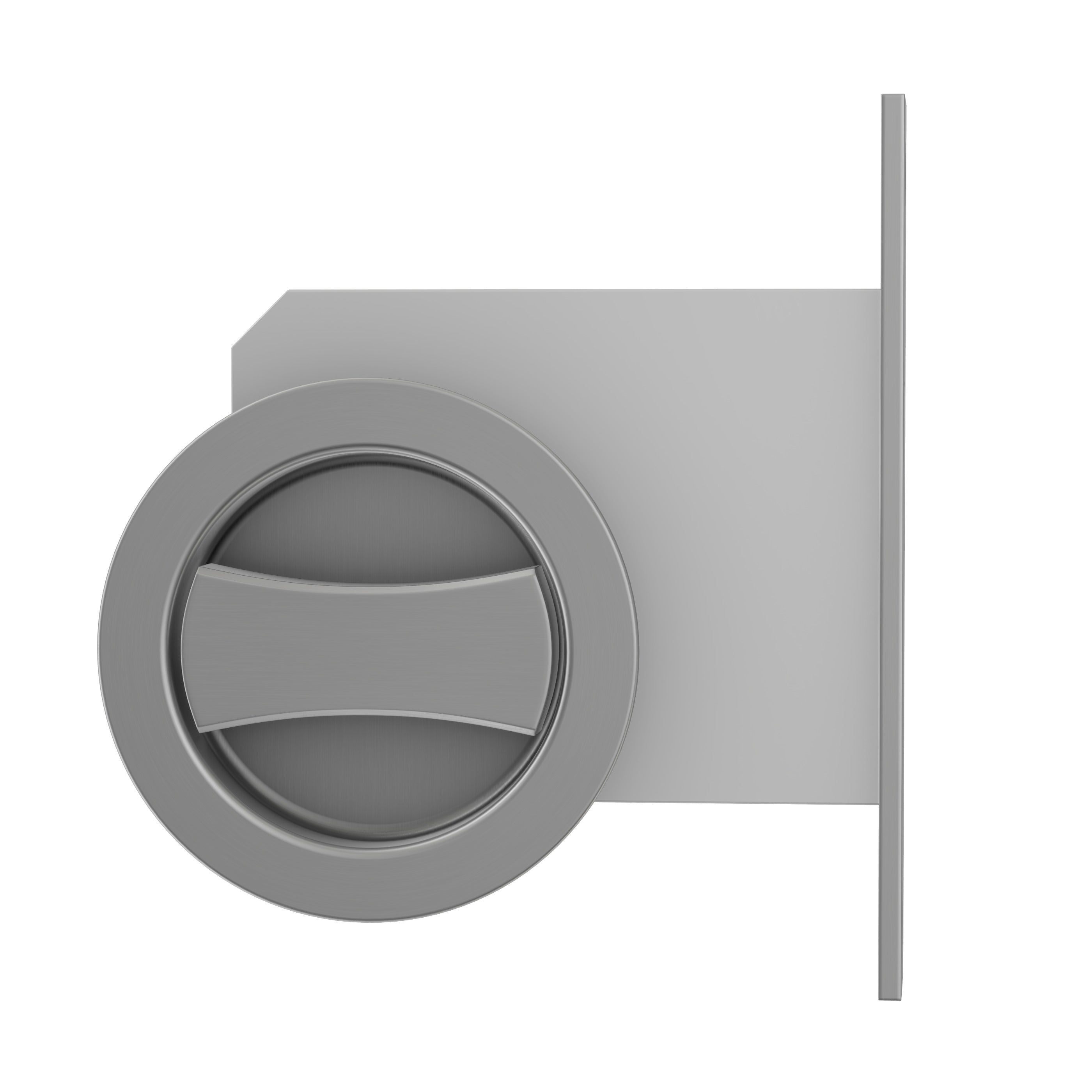 Lombardy Flush Door Lock - Brushed Nickel