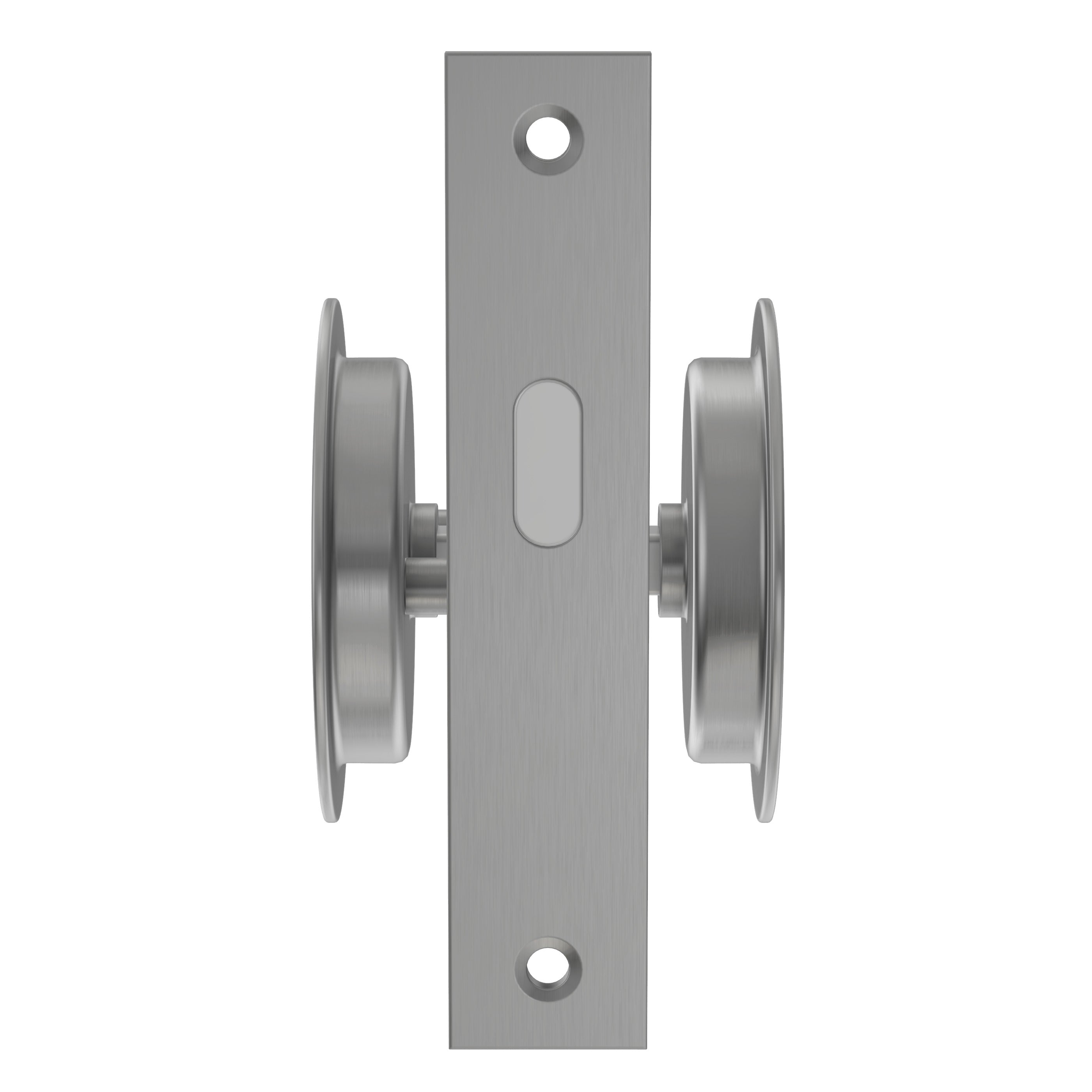 Lombardy Flush Door Lock - Brushed Nickel