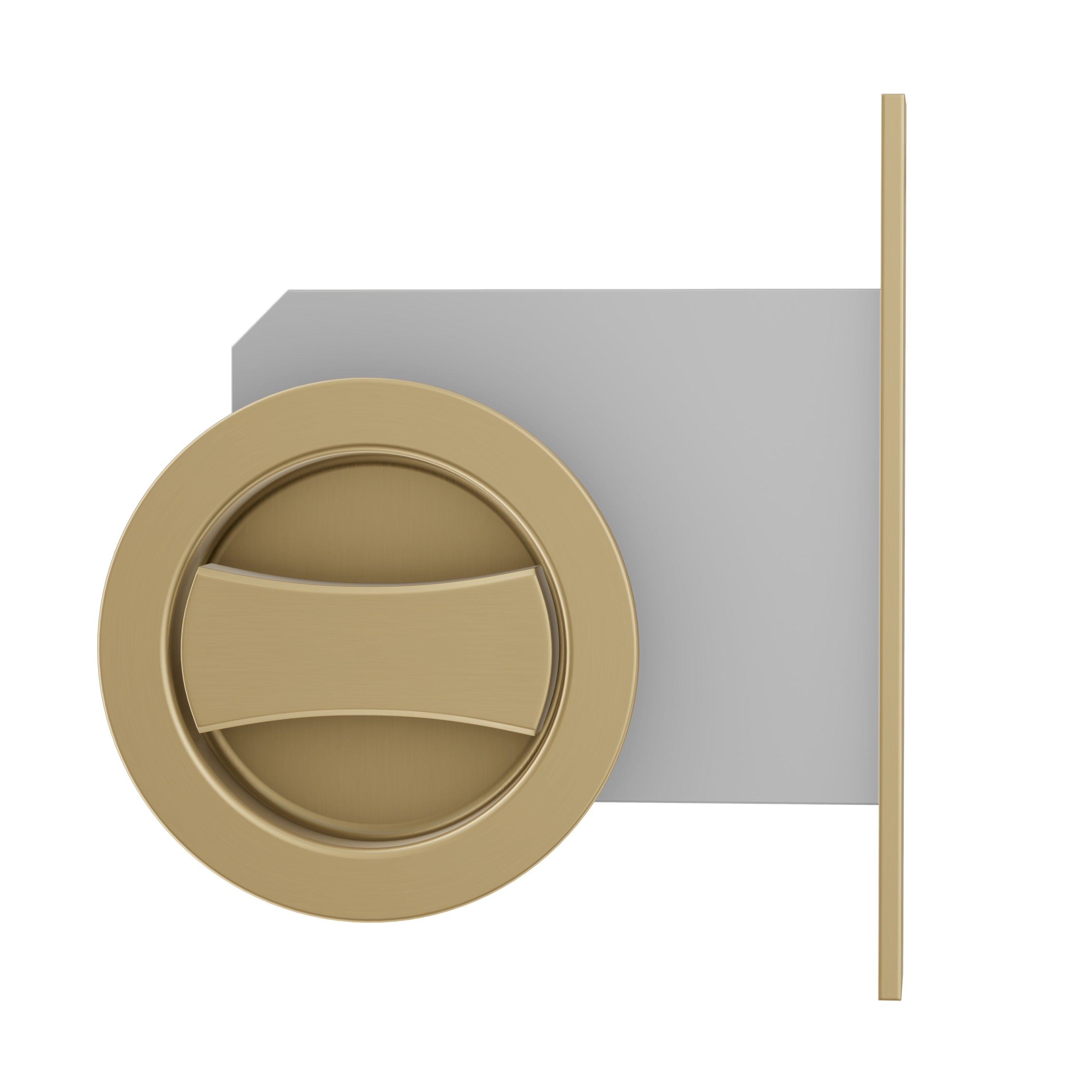 Lombardy Flush Door Lock - Brushed Brass