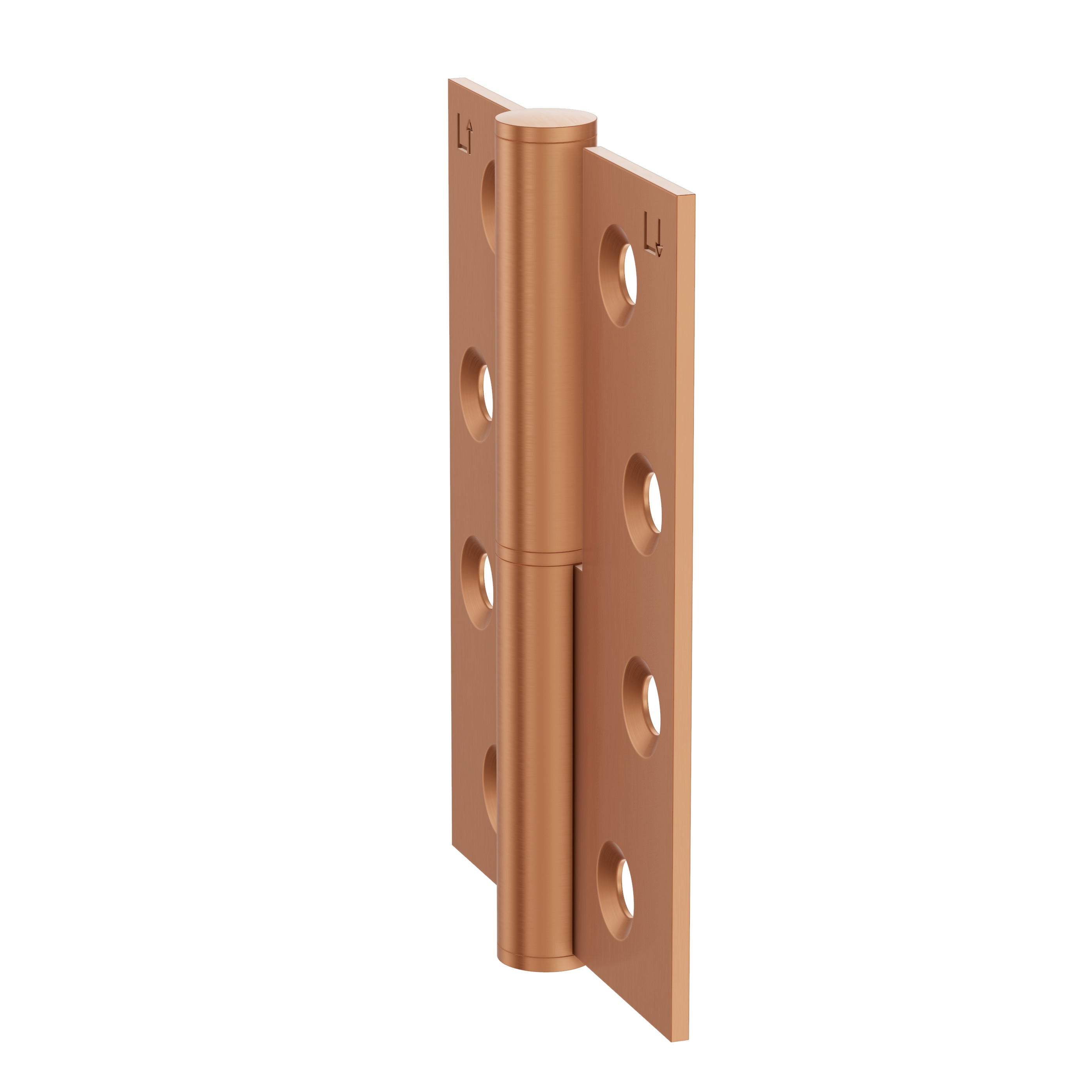 Lombardy Lift Off Left Hand Hinge (Pair) – Brushed Copper