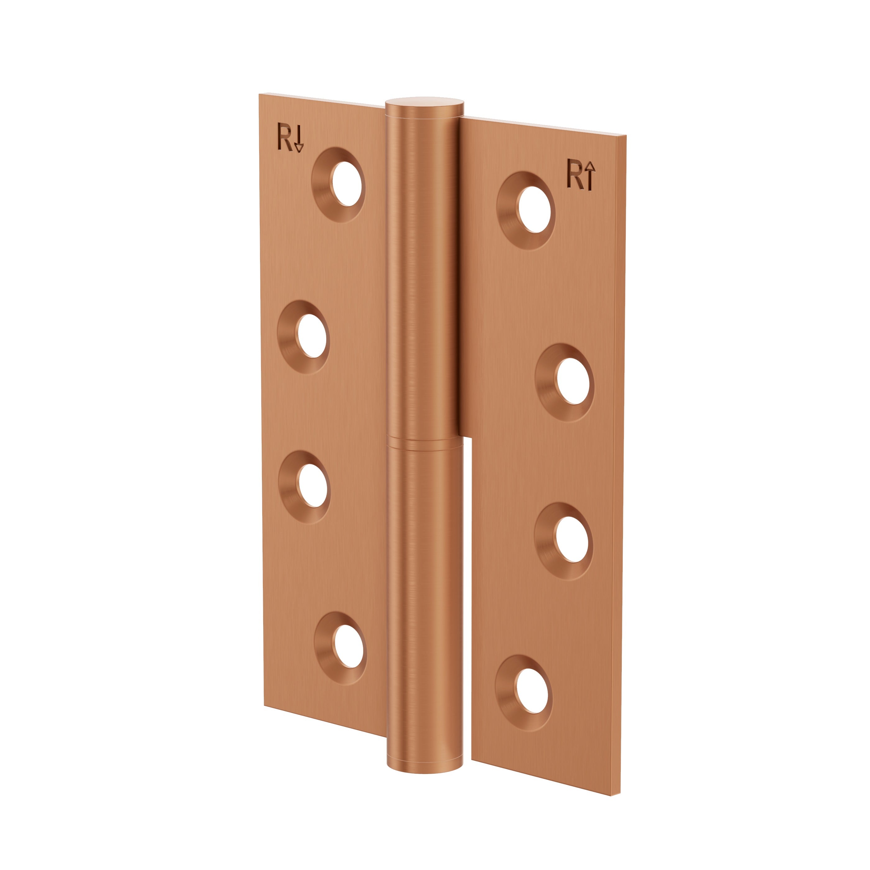 Lombardy Lift Off Right Hand Hinge (Pair) – Brushed Copper