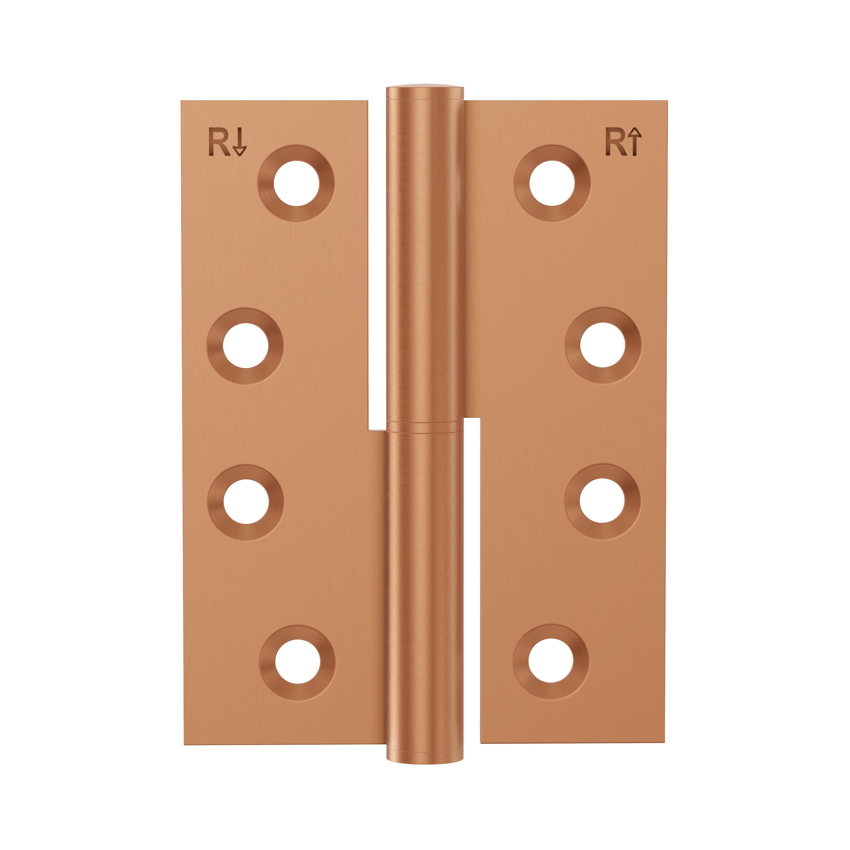 Lombardy Lift Off Right Hand Hinge (Pair) – Brushed Copper