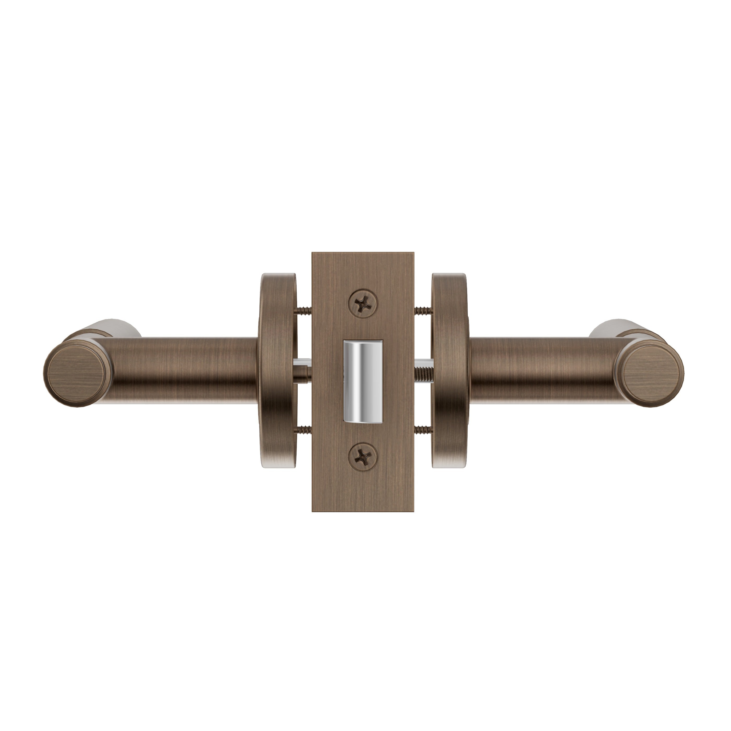 Lombardy Passage Door Handle - Antique Brass