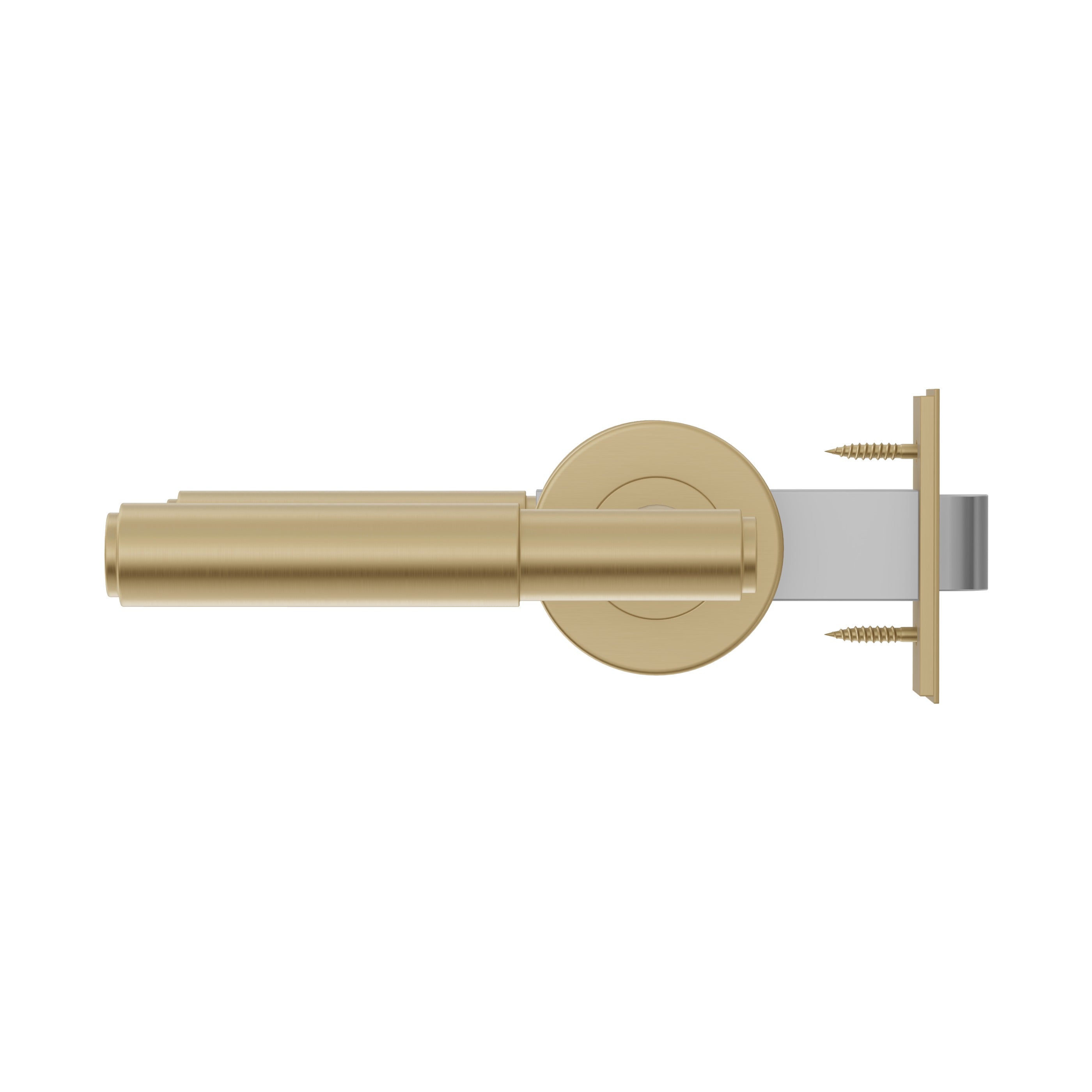 Lombardy Passage Door Handle - Brushed Brass