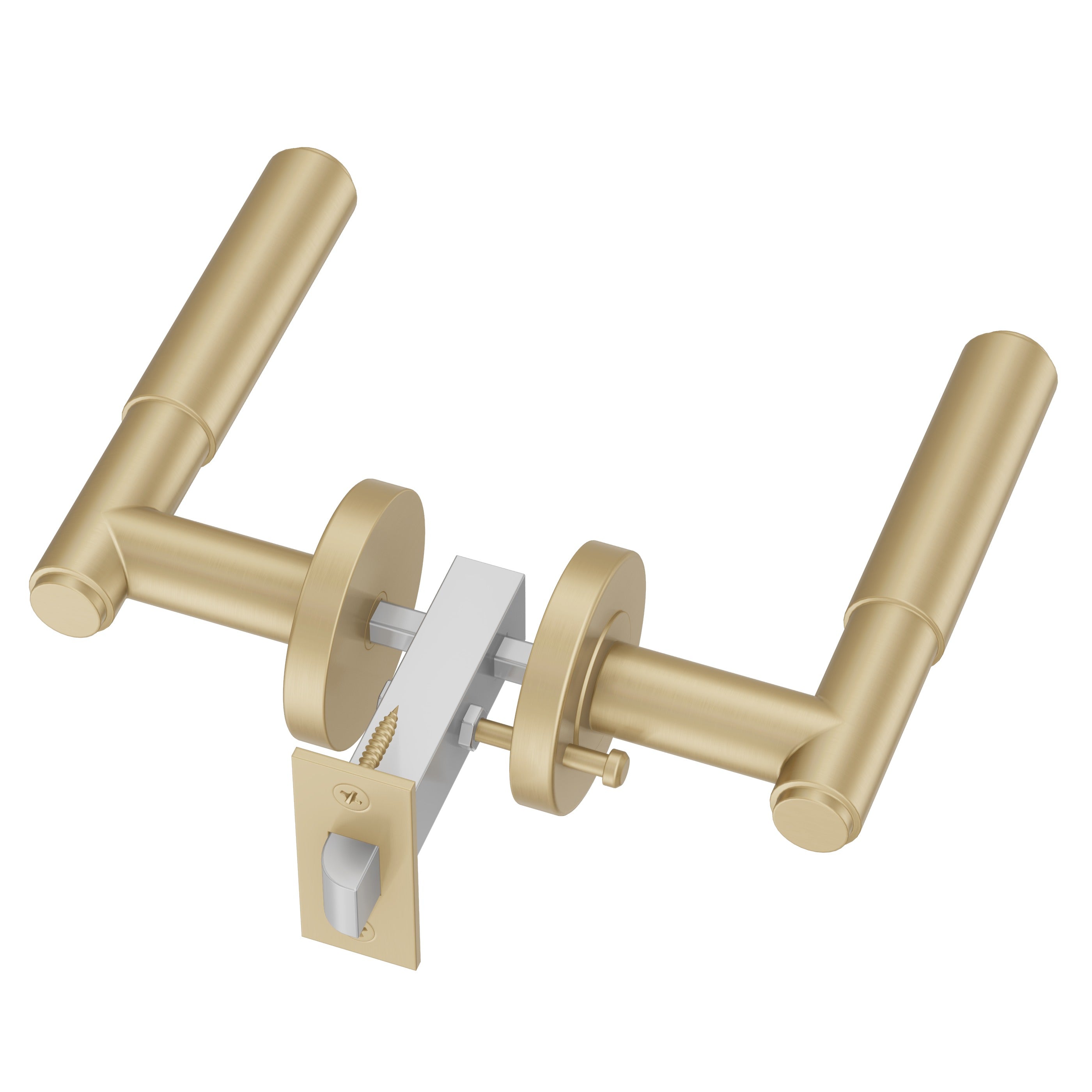 Lombardy Privacy Door Handle - Brushed Brass