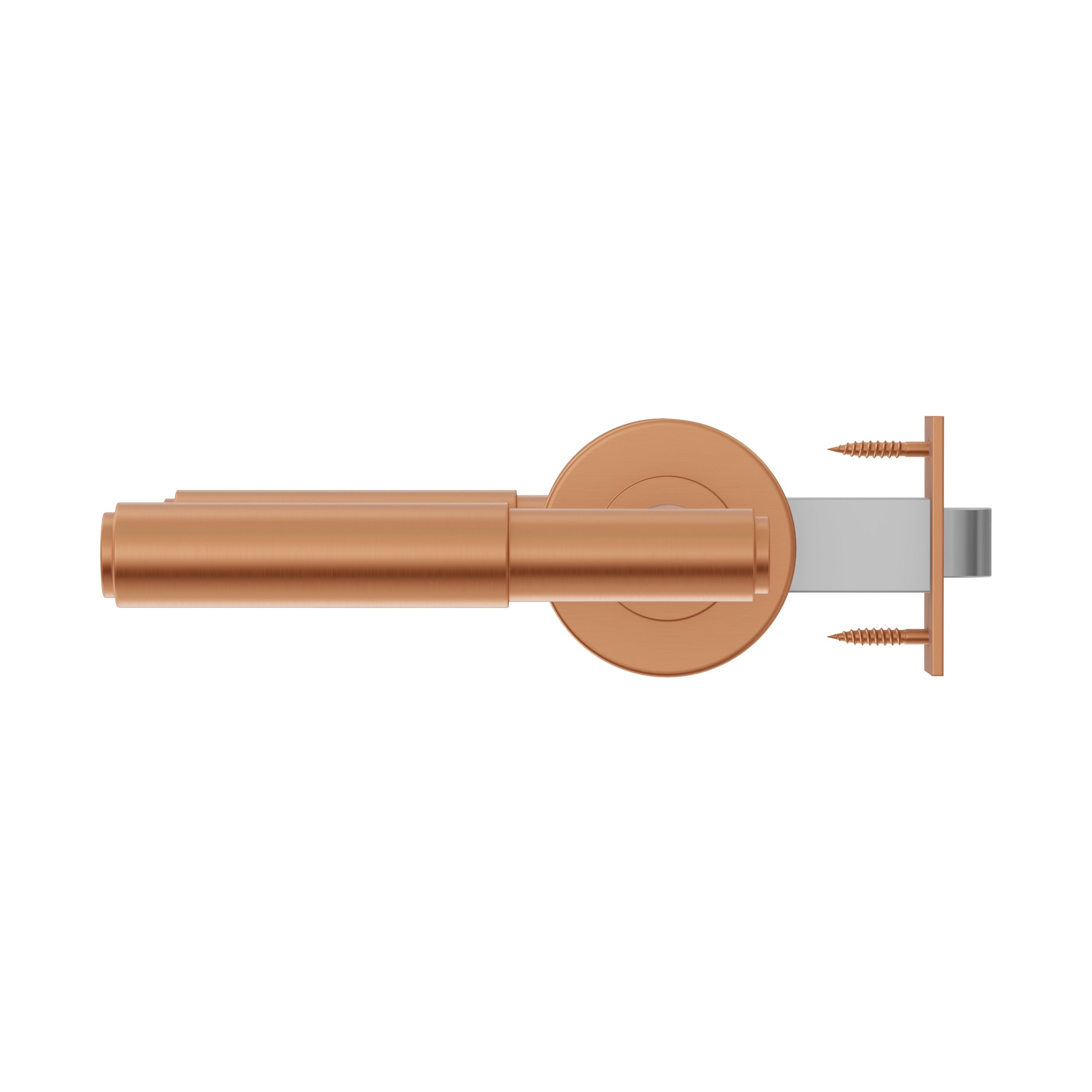 Lombardy Privacy Door Handle - Brushed Copper