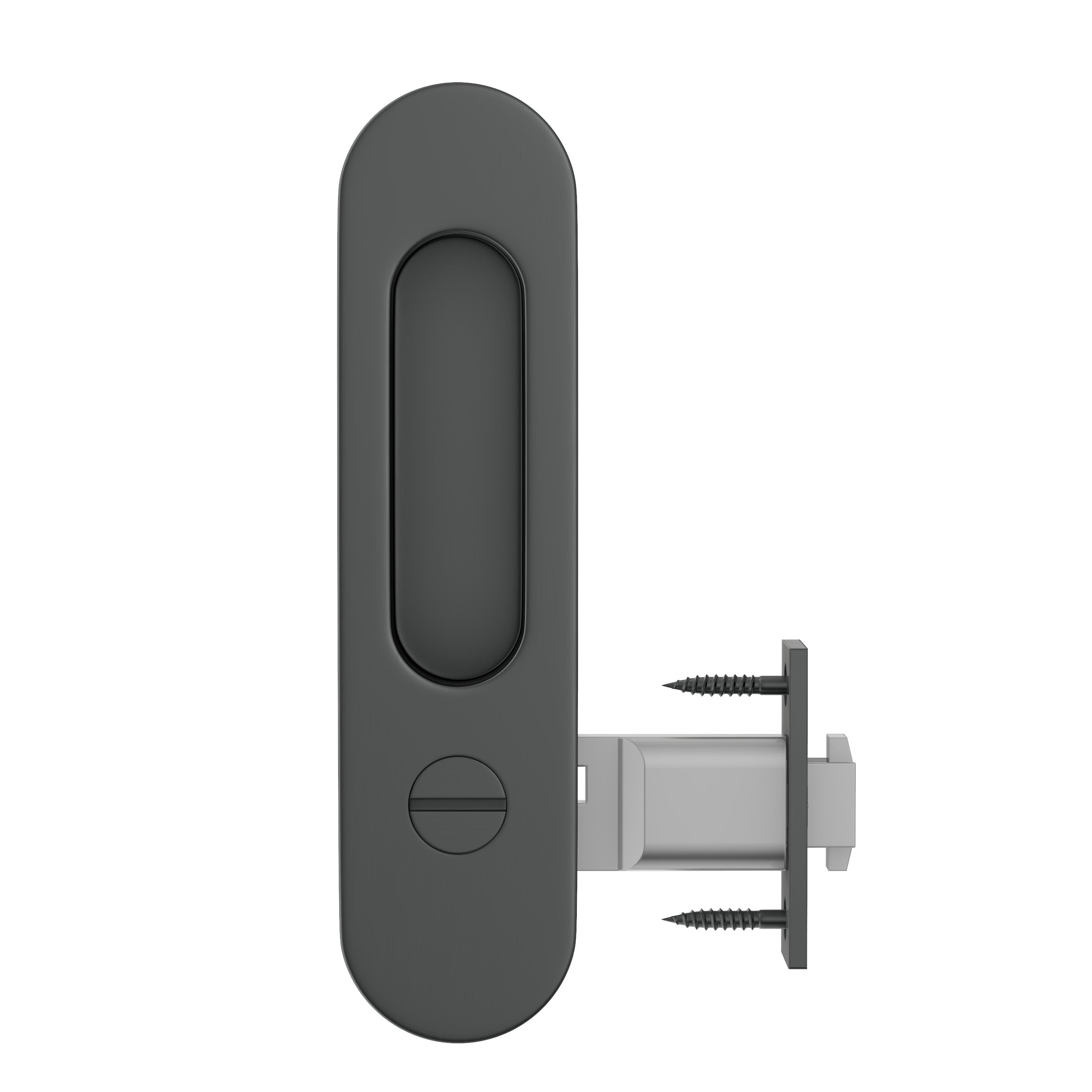 Lombardy Privacy Sliding Door Lock - Gun Metal Brushed