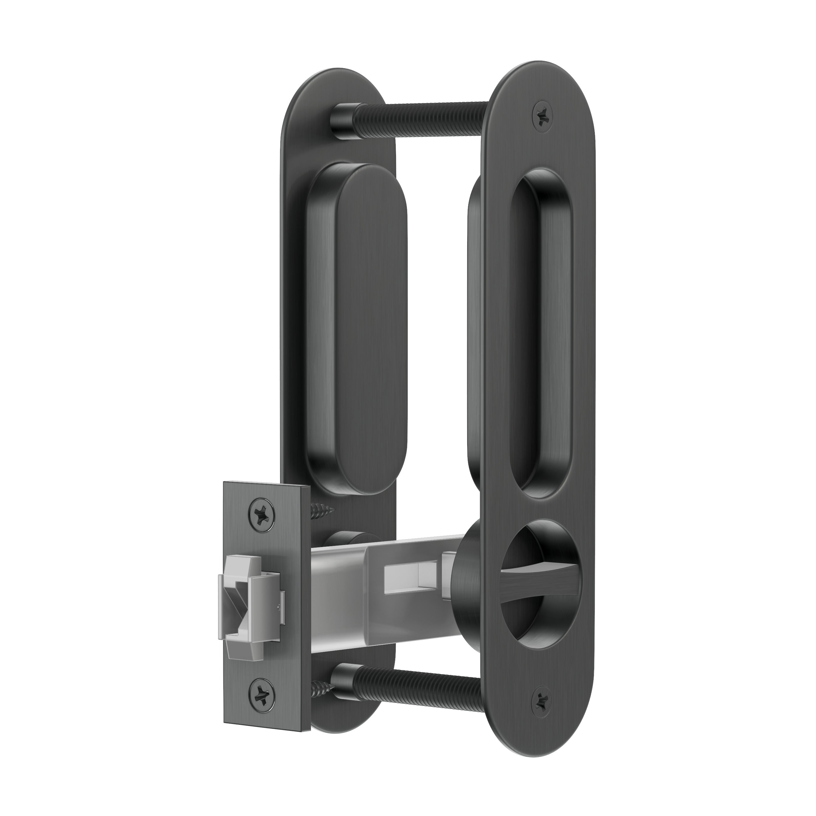 Lombardy Privacy Sliding Door Lock - Gun Metal Brushed