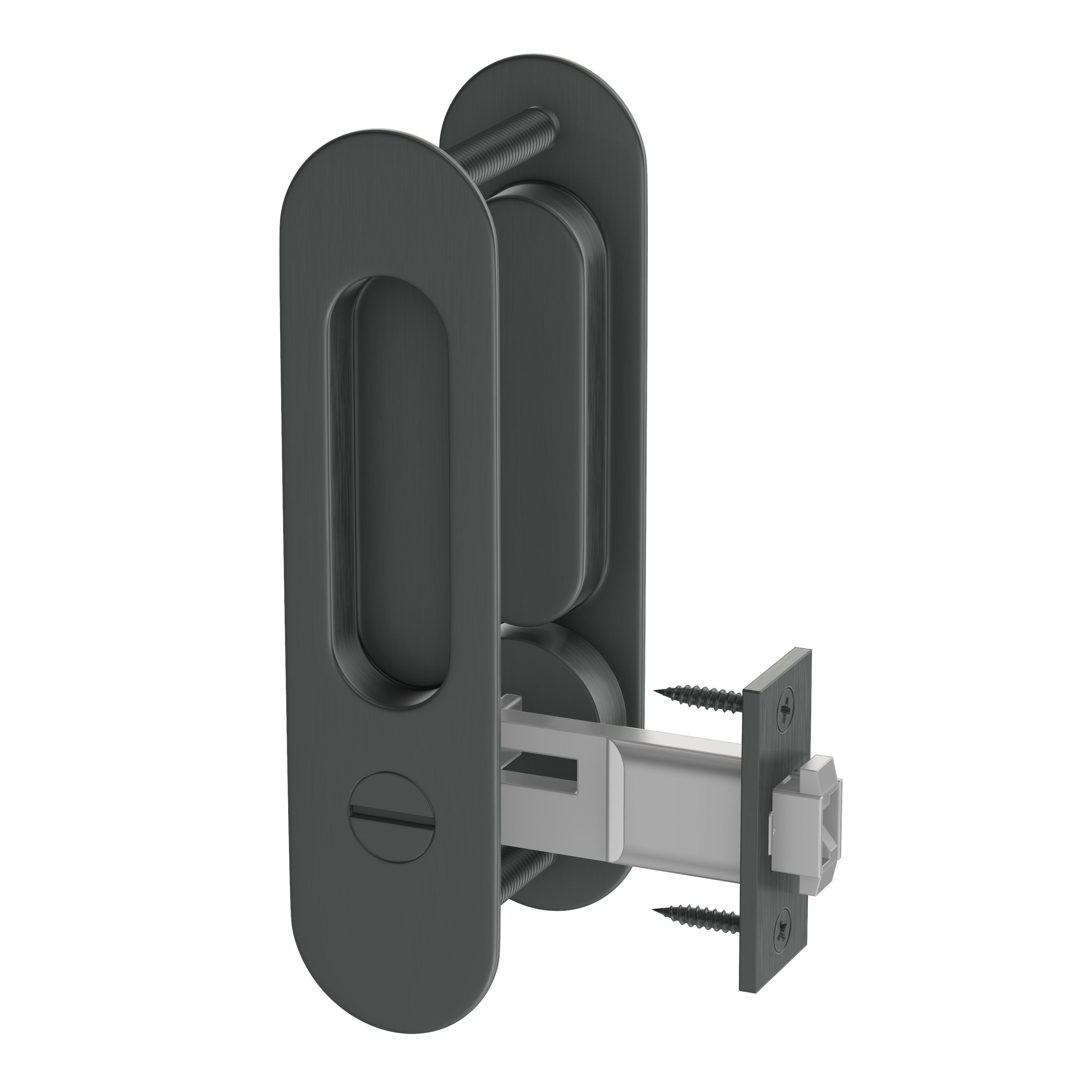 Lombardy Privacy Sliding Door Lock - Gun Metal Brushed