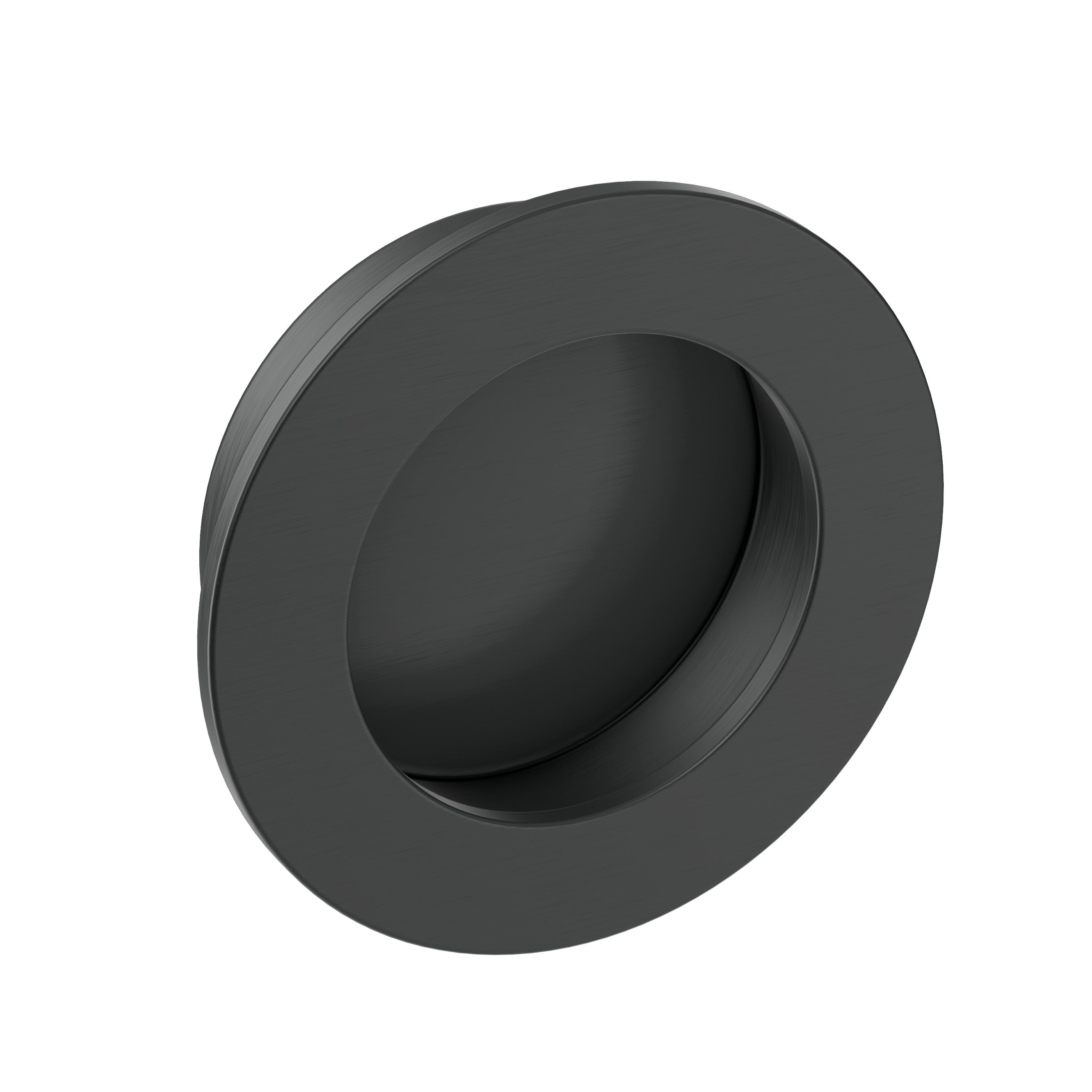 Lombardy Sliding Door Round Flush Pull – Gun Metal Brushed