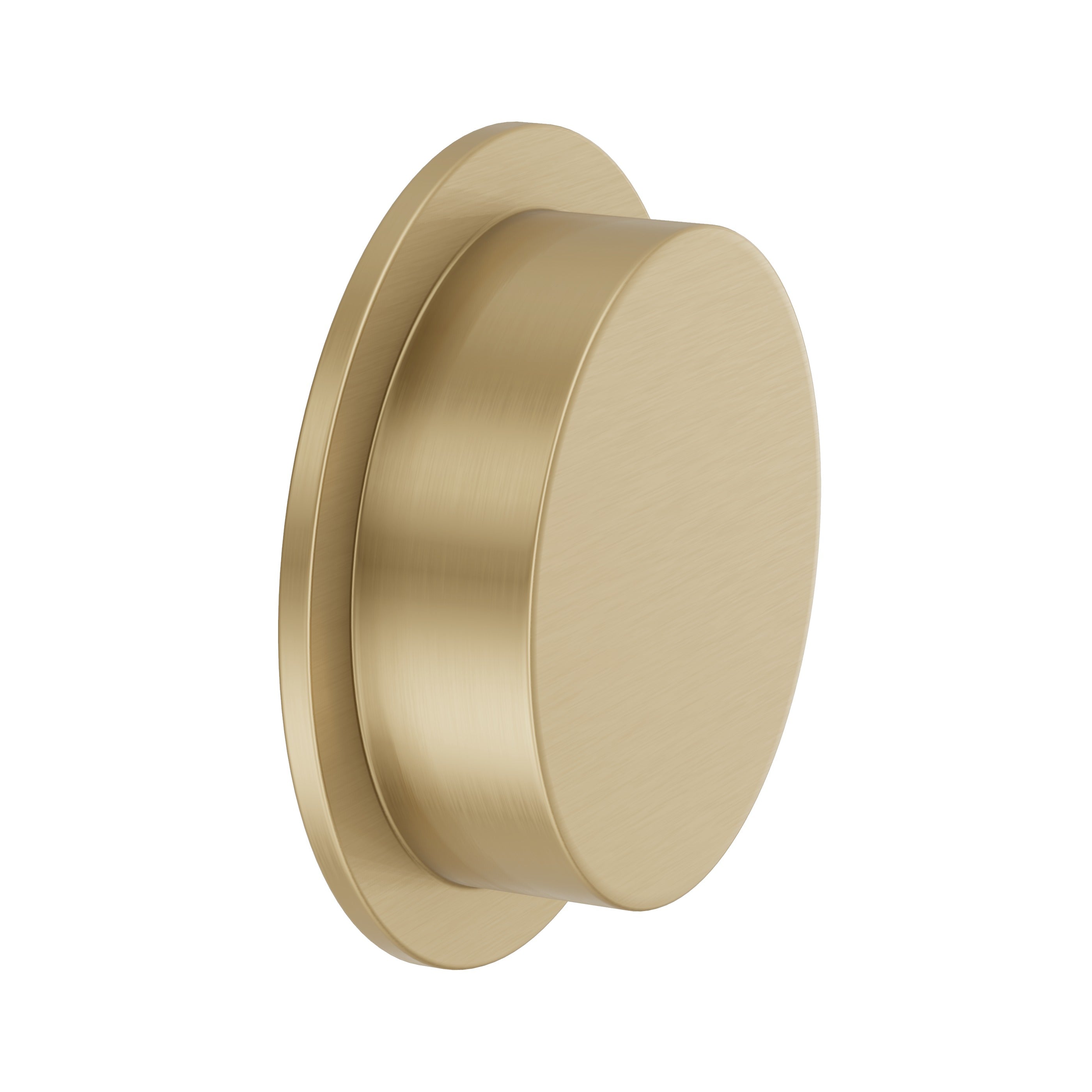 Lombardy Sliding Door Round Flush Pull – Brushed Brass