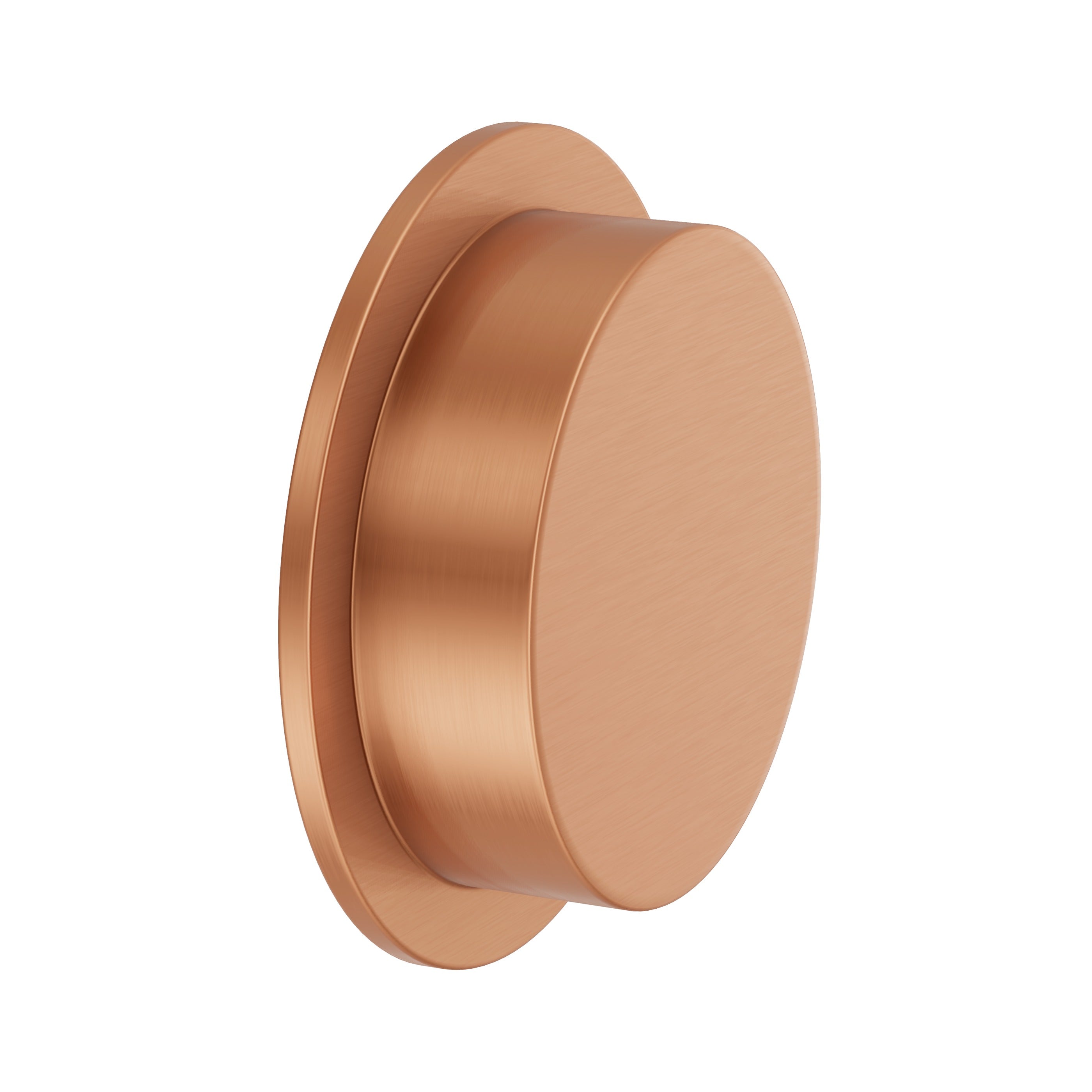 Lombardy Sliding Door Round Flush Pull – Brushed Copper