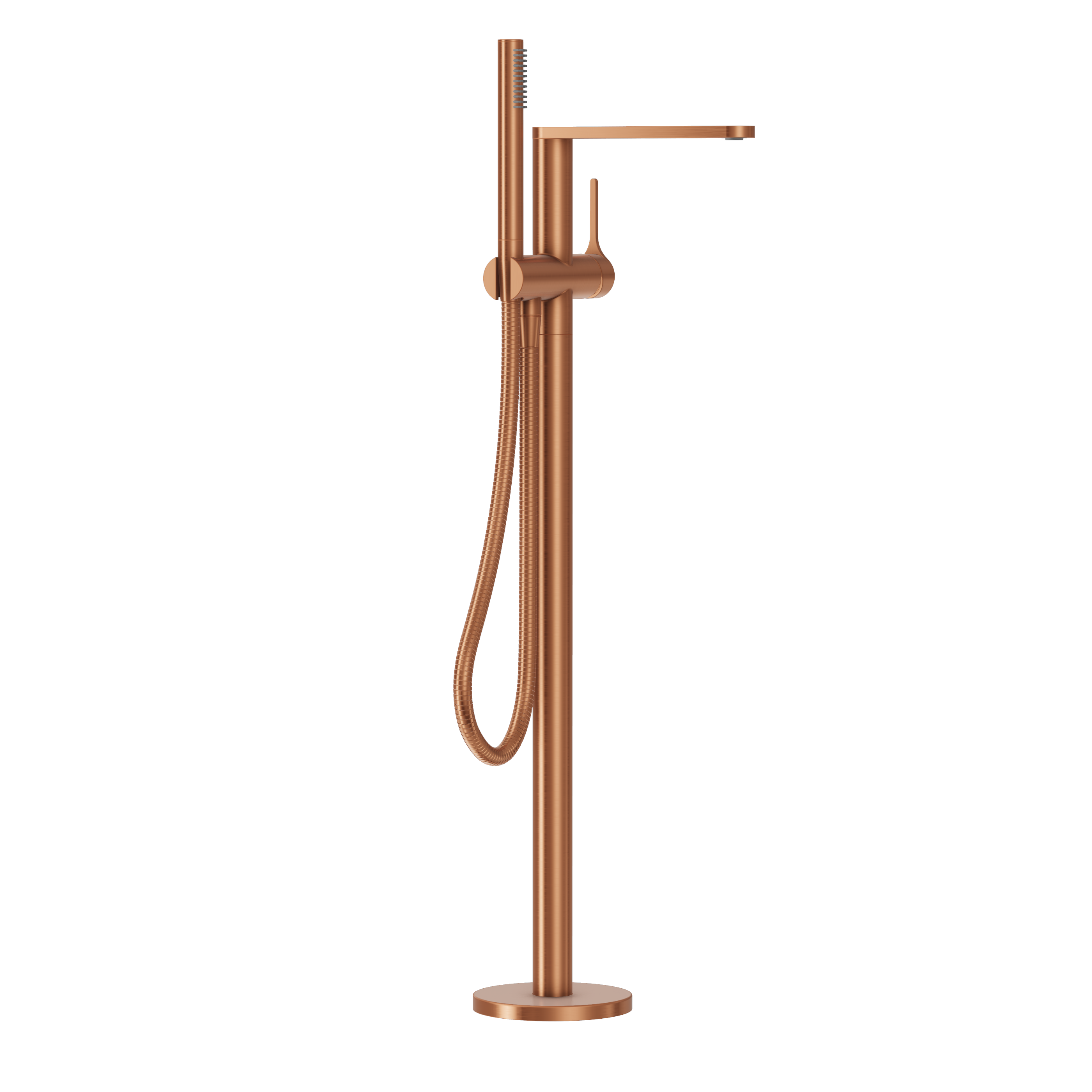 Sereno Bath Filler with Hand Shower - Brushed Copper