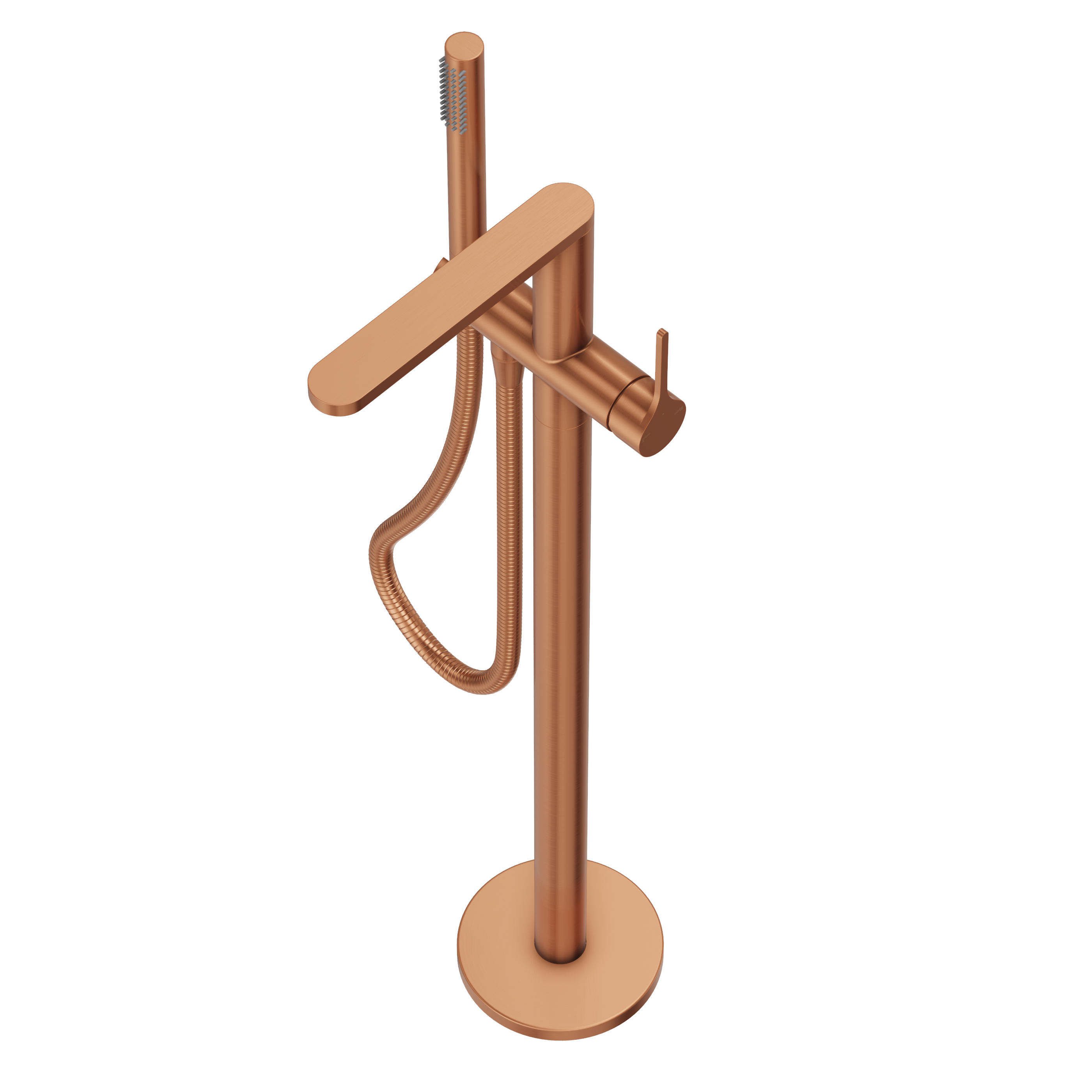Sereno Bath Filler with Hand Shower - Brushed Copper