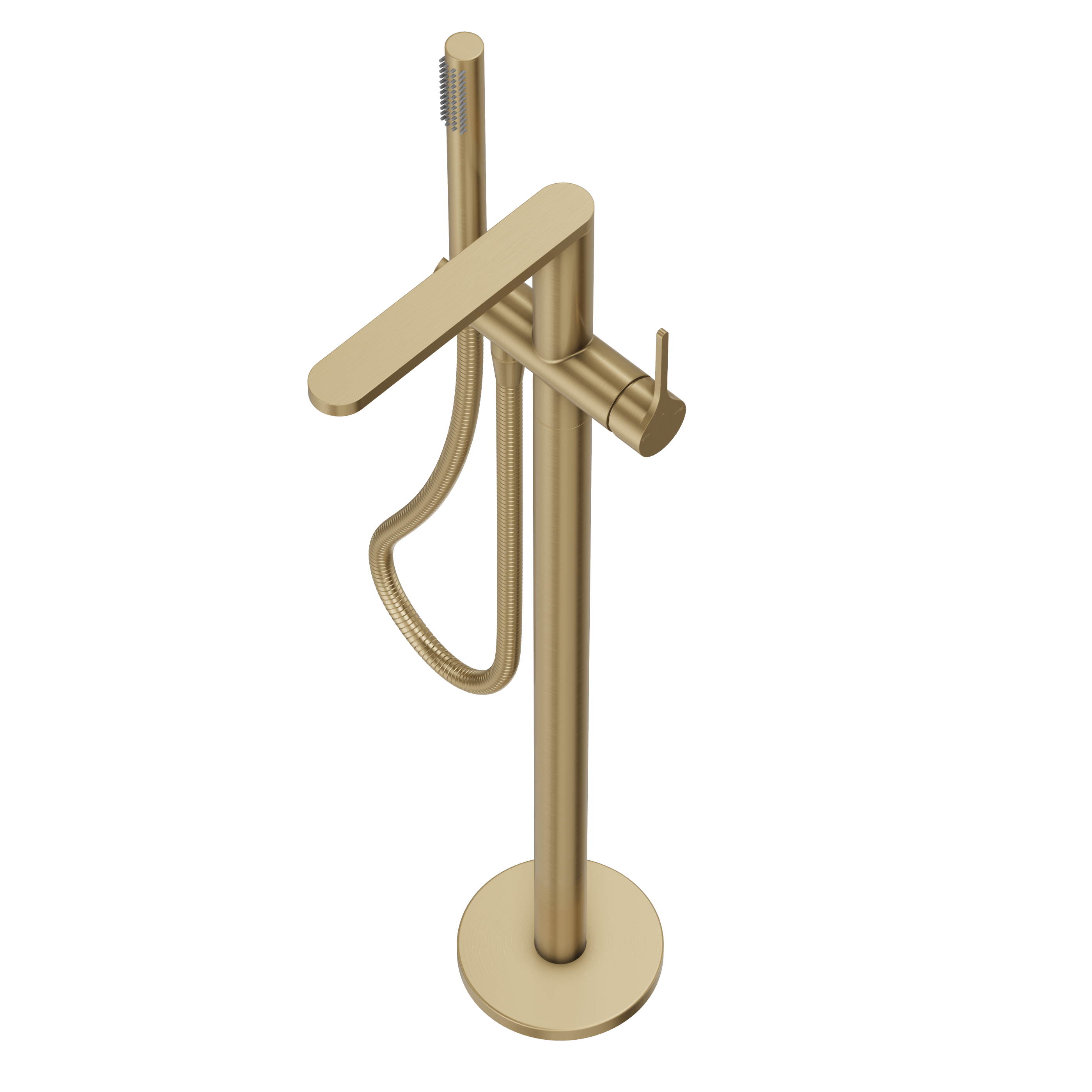 Sereno Bath Filler with Hand Shower - Brushed Brass