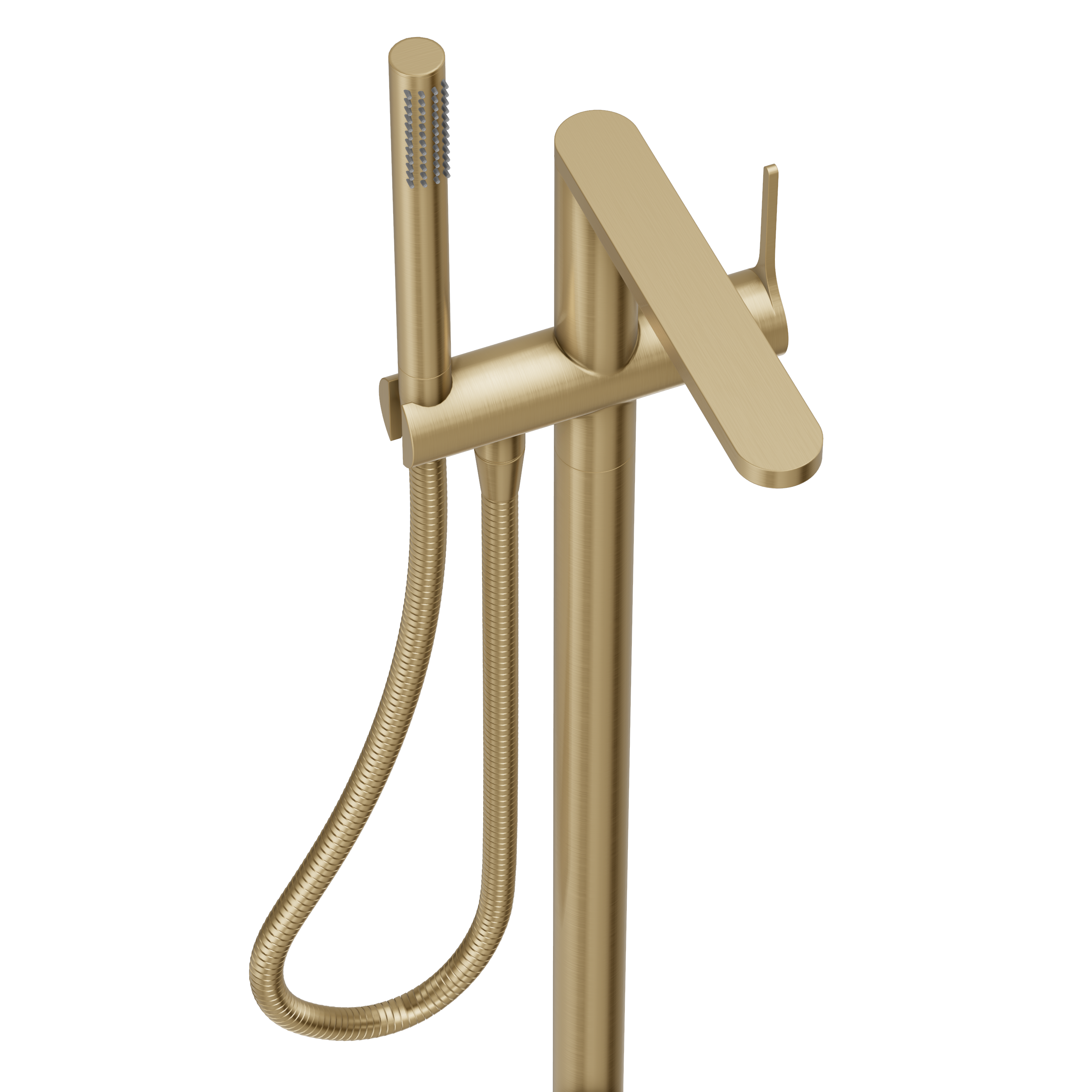 Sereno Bath Filler with Hand Shower - Brushed Brass