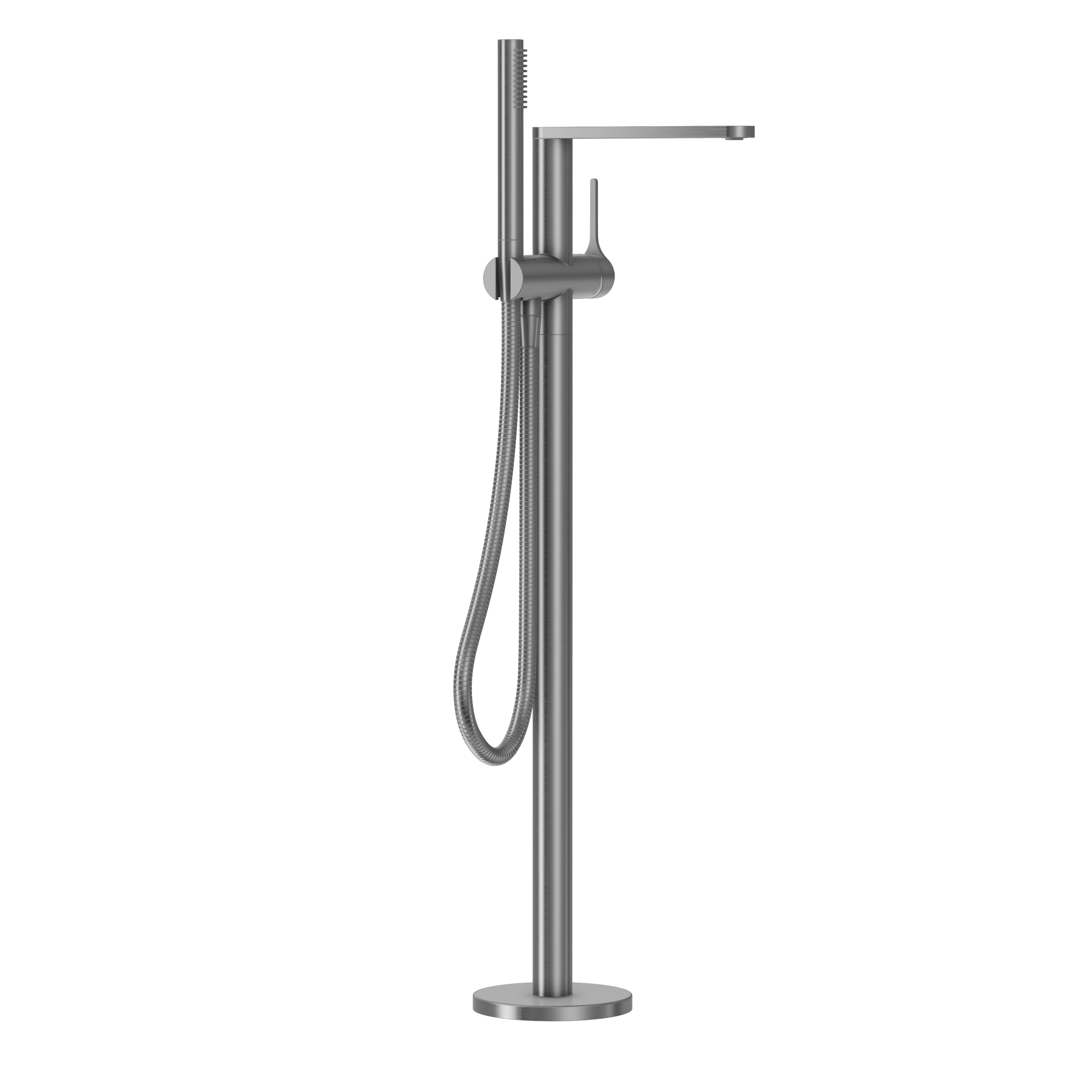 Sereno Bath Filler with Hand Shower - Brushed Nickel