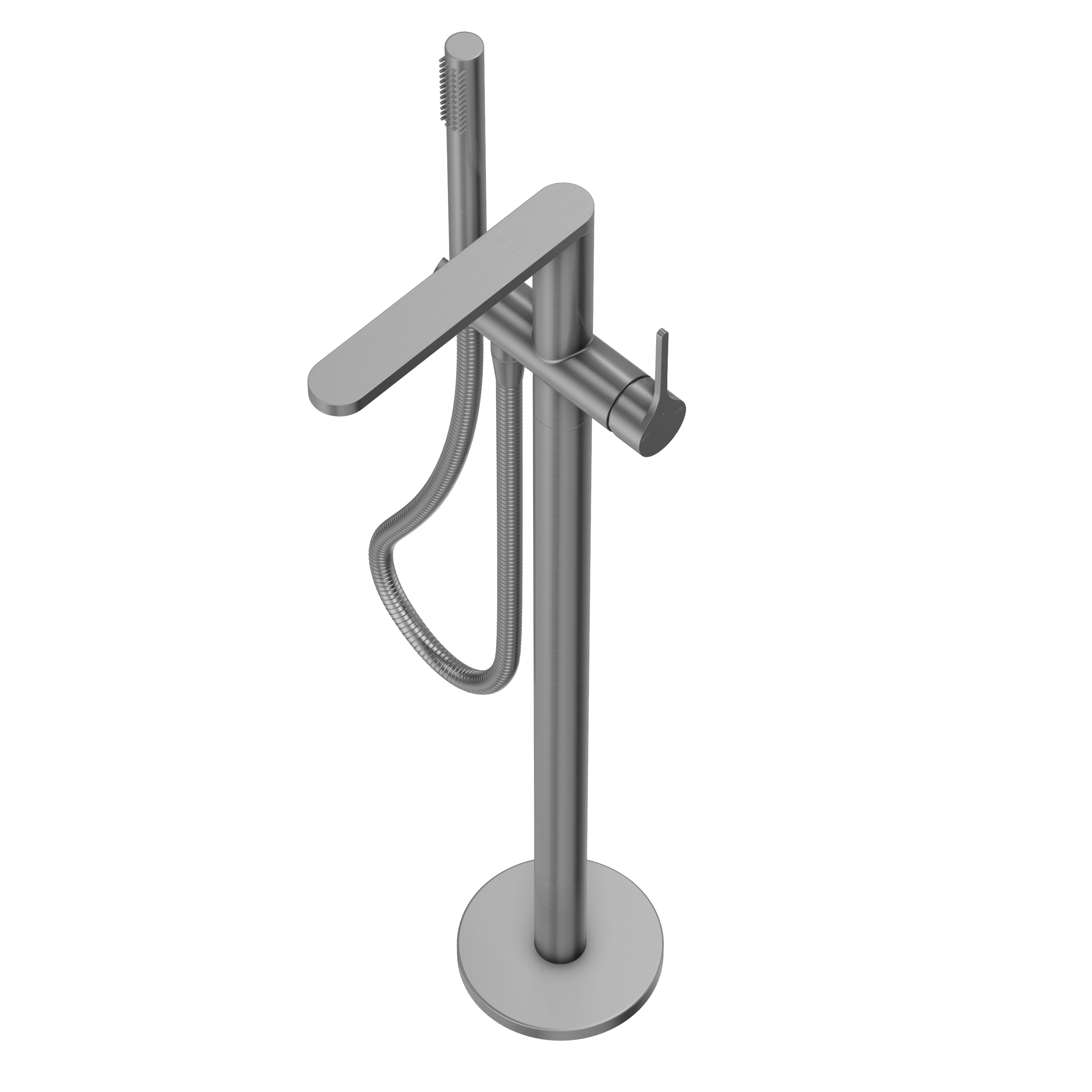 Sereno Bath Filler with Hand Shower - Brushed Nickel
