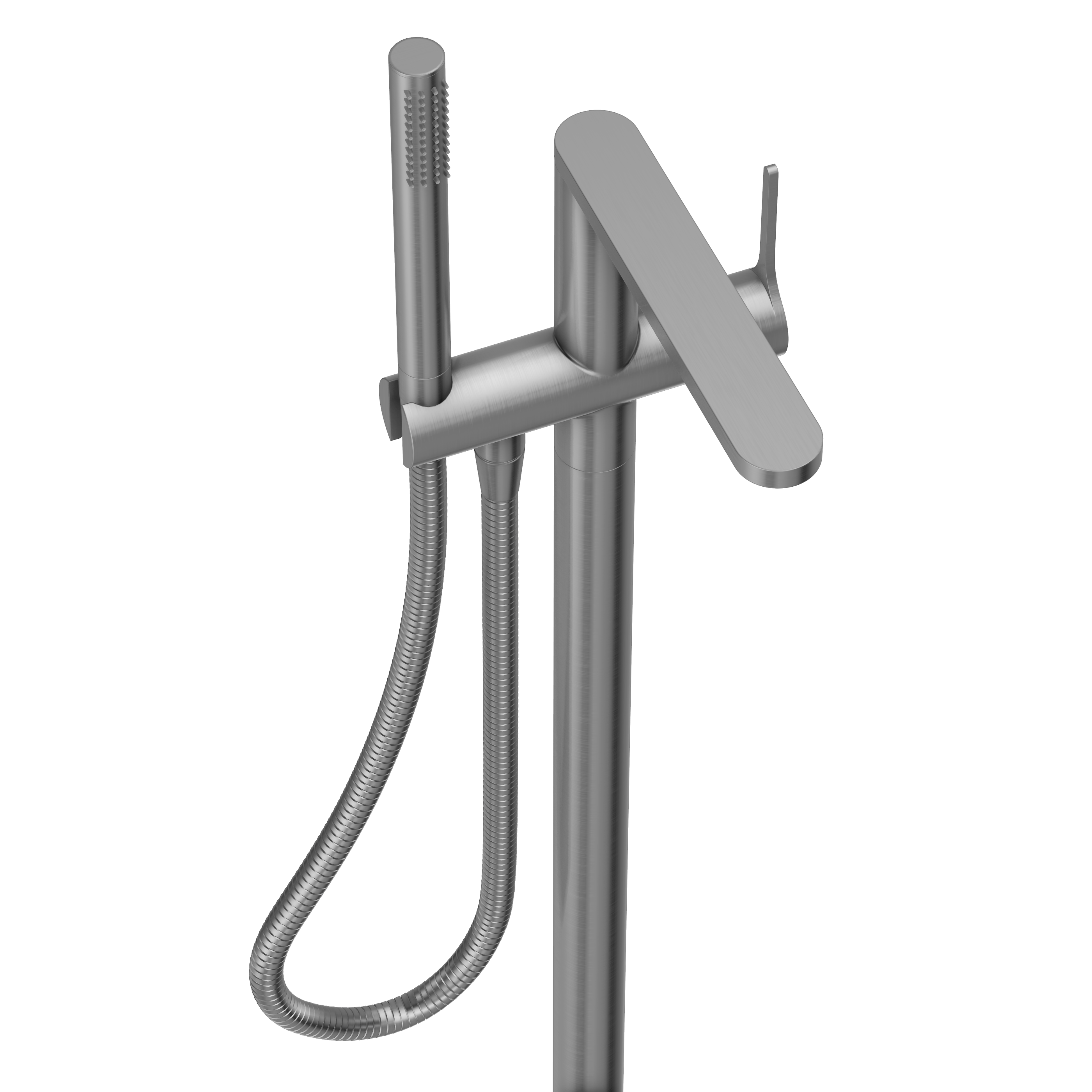 Sereno Bath Filler with Hand Shower - Brushed Nickel