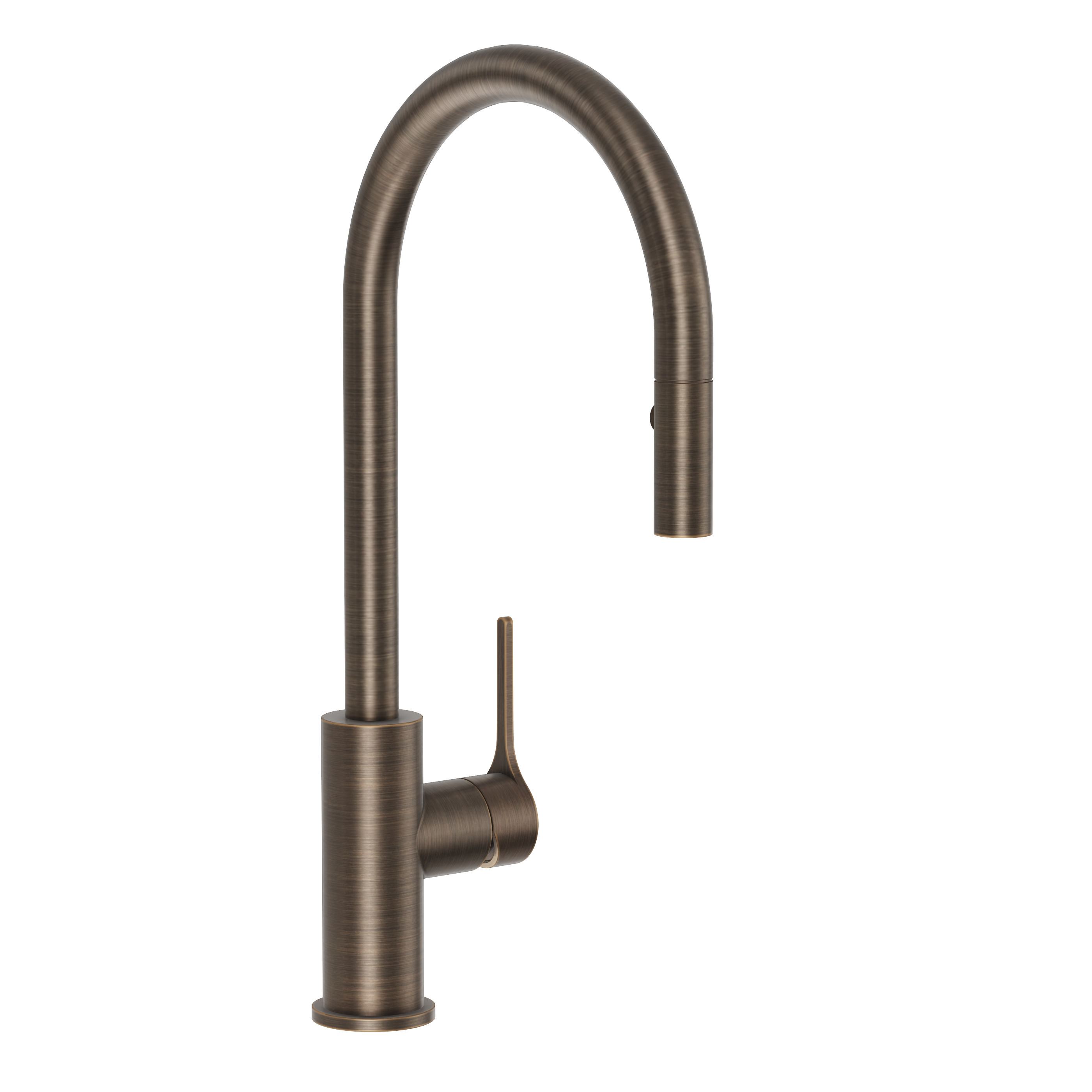 Sereno Gooseneck Pull Out Mixer - Antique Brass