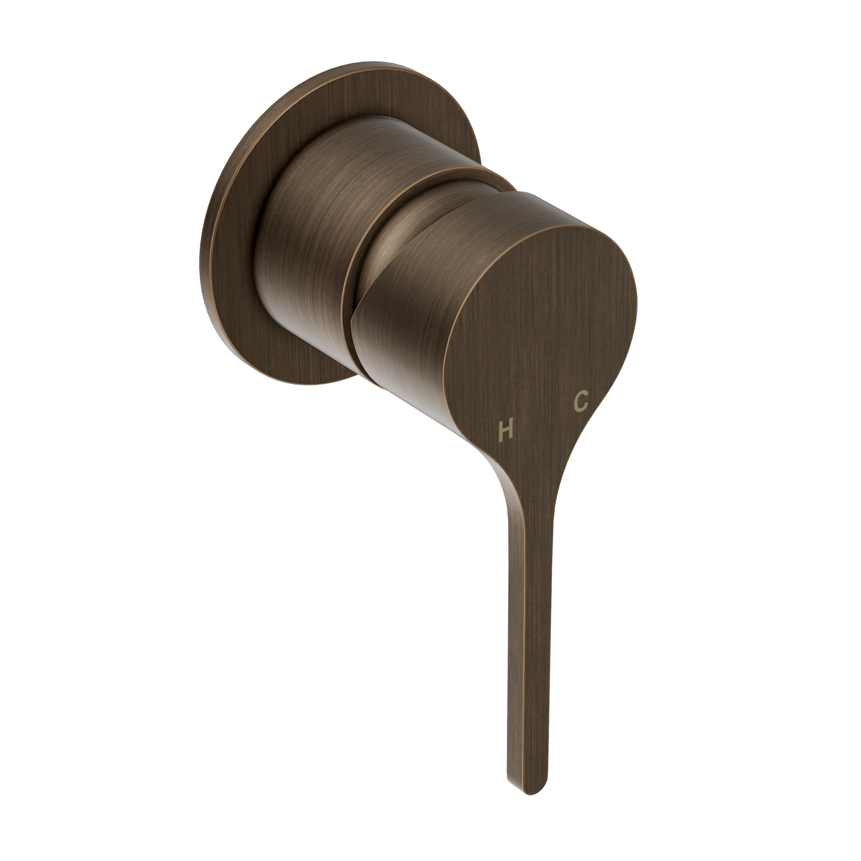 Sereno Minimal Wall Mixer - Antique Brass