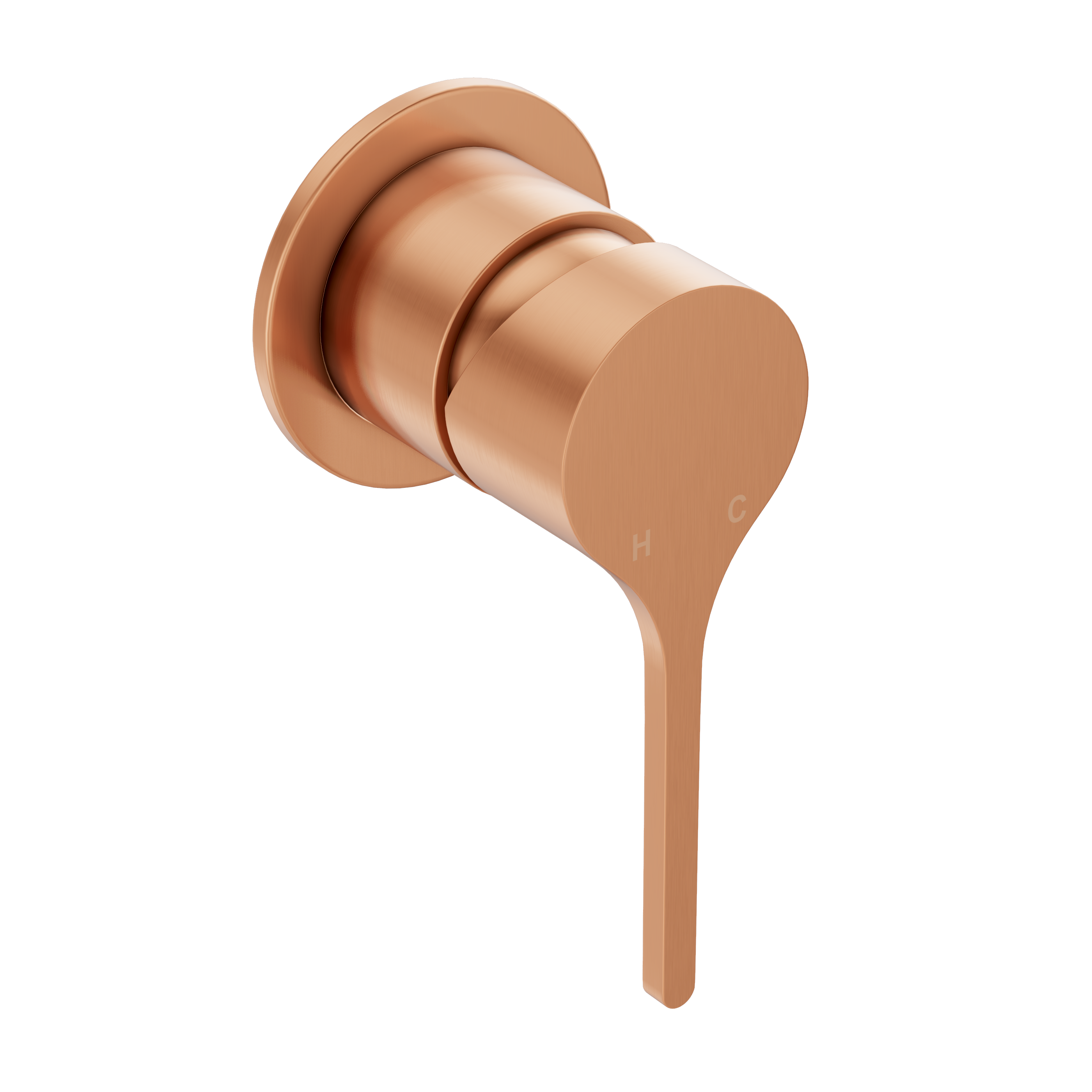 Sereno Minimal Wall Mixer - Brushed Copper