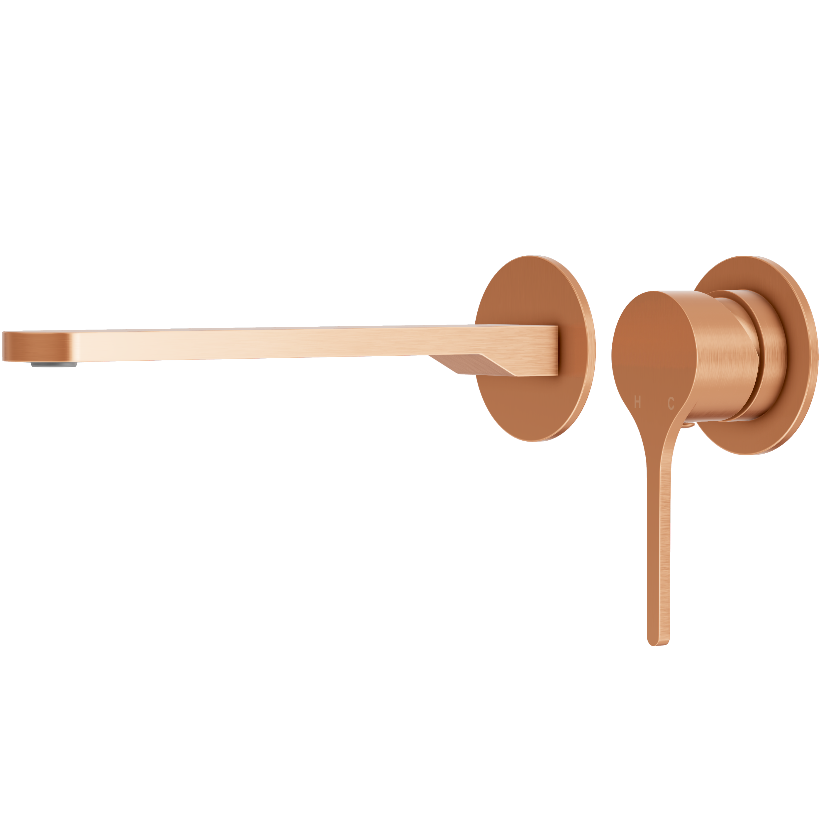 Sereno Minimal Wall Mixer and Tap - Brushed Copper
