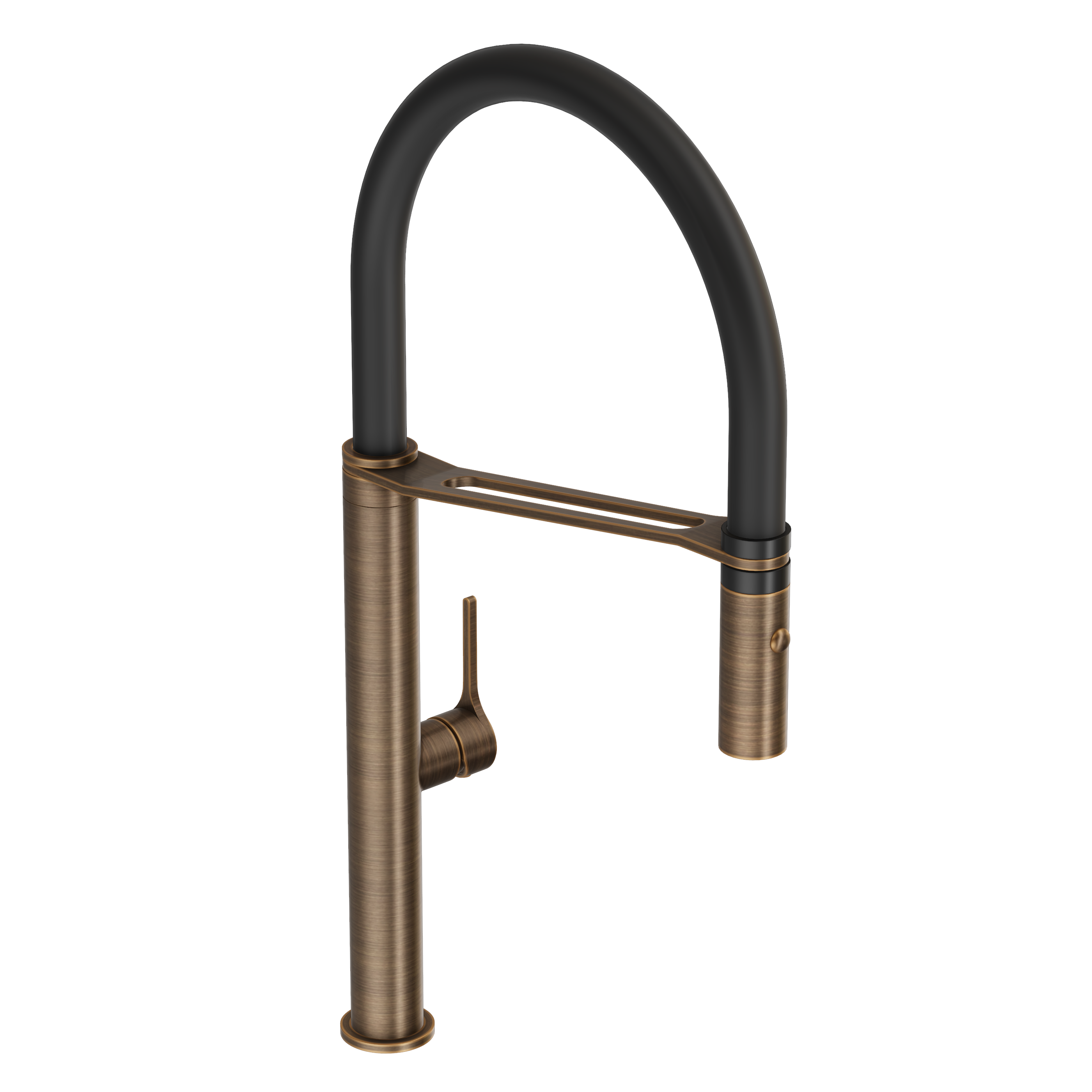 Sereno Pull Down Kitchen Mixer Tap - Antique Brass