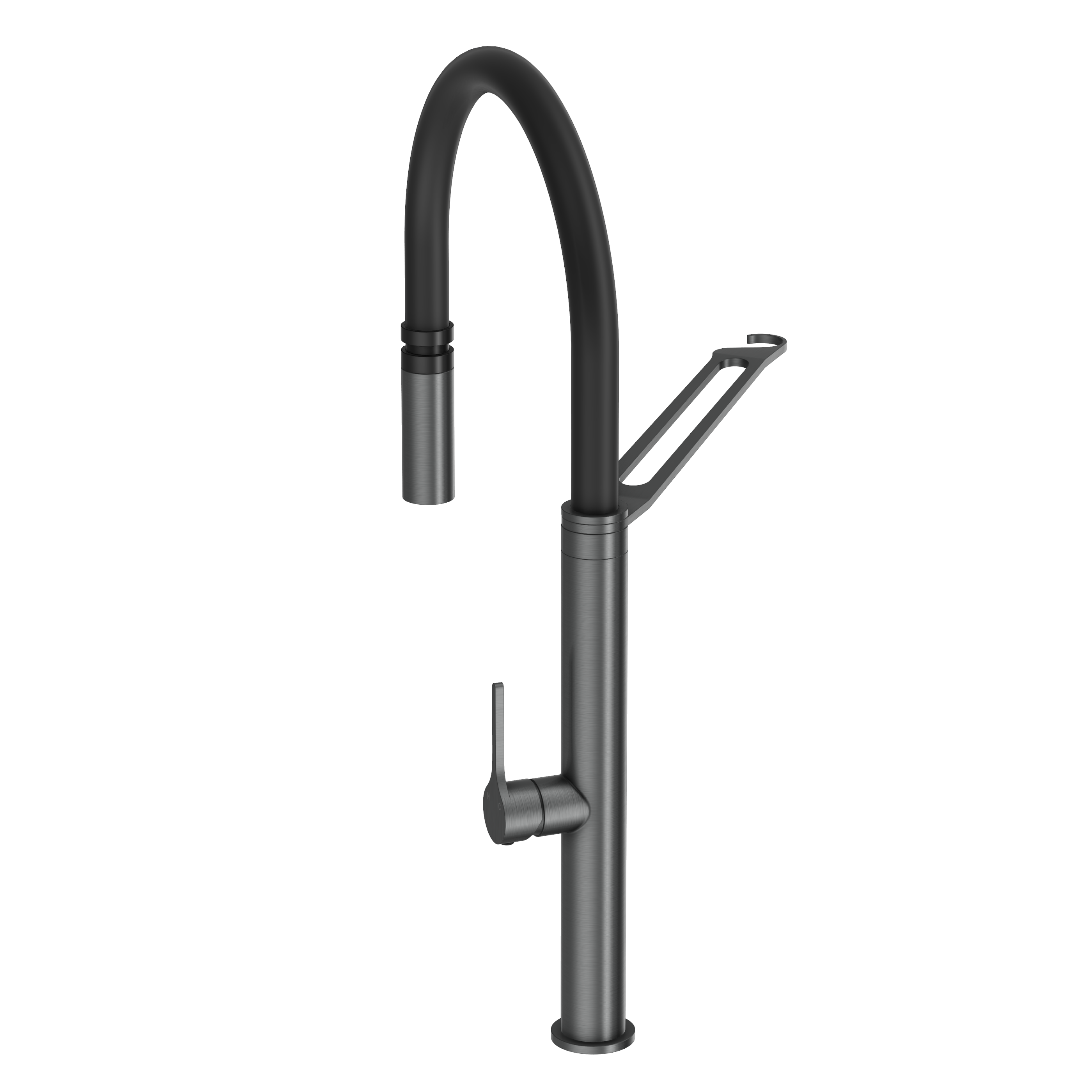 Sereno Pull Down Kitchen Mixer Tap - Gun Metal Brushed