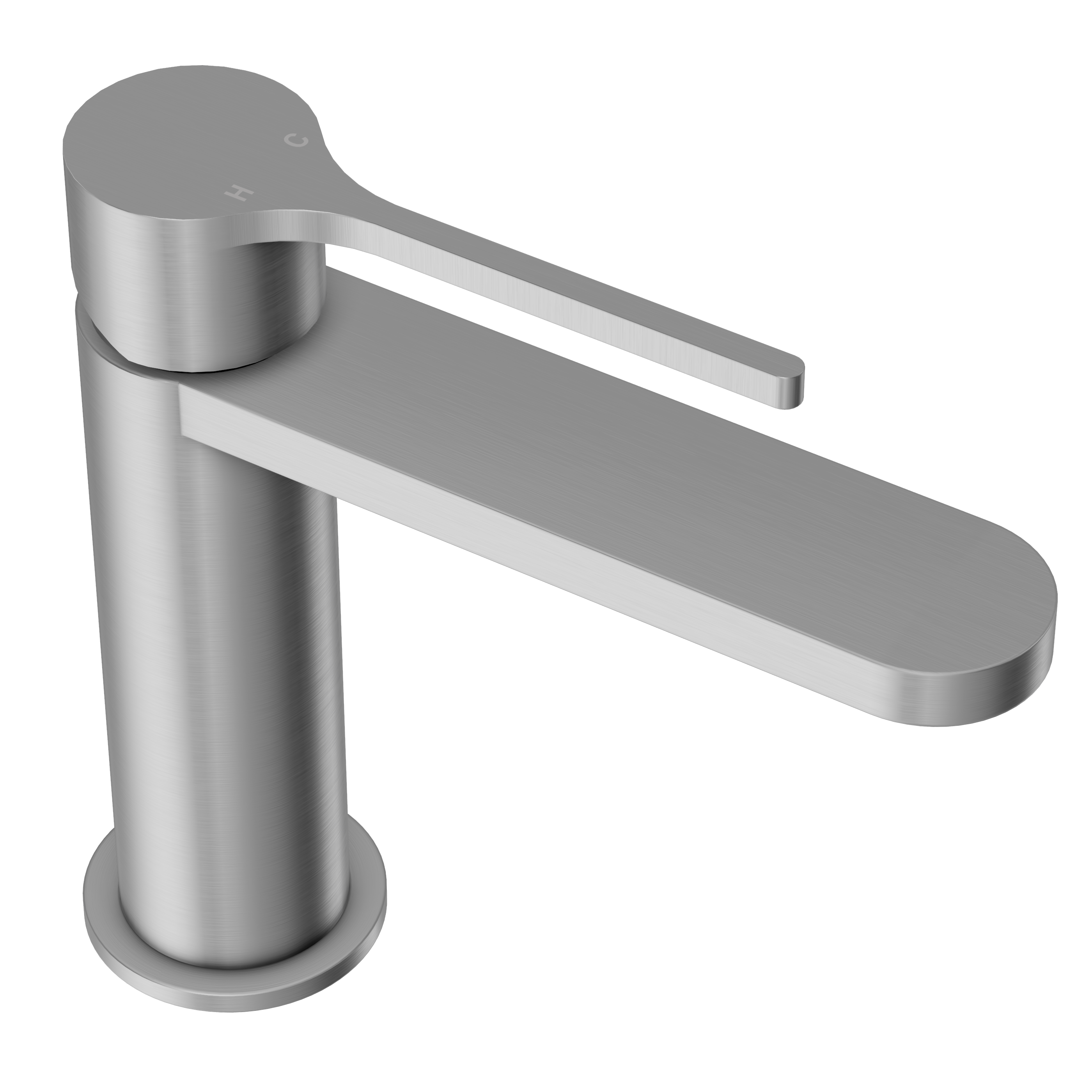 Sereno Short Basin Mixer Tap - Brushed Nickel
