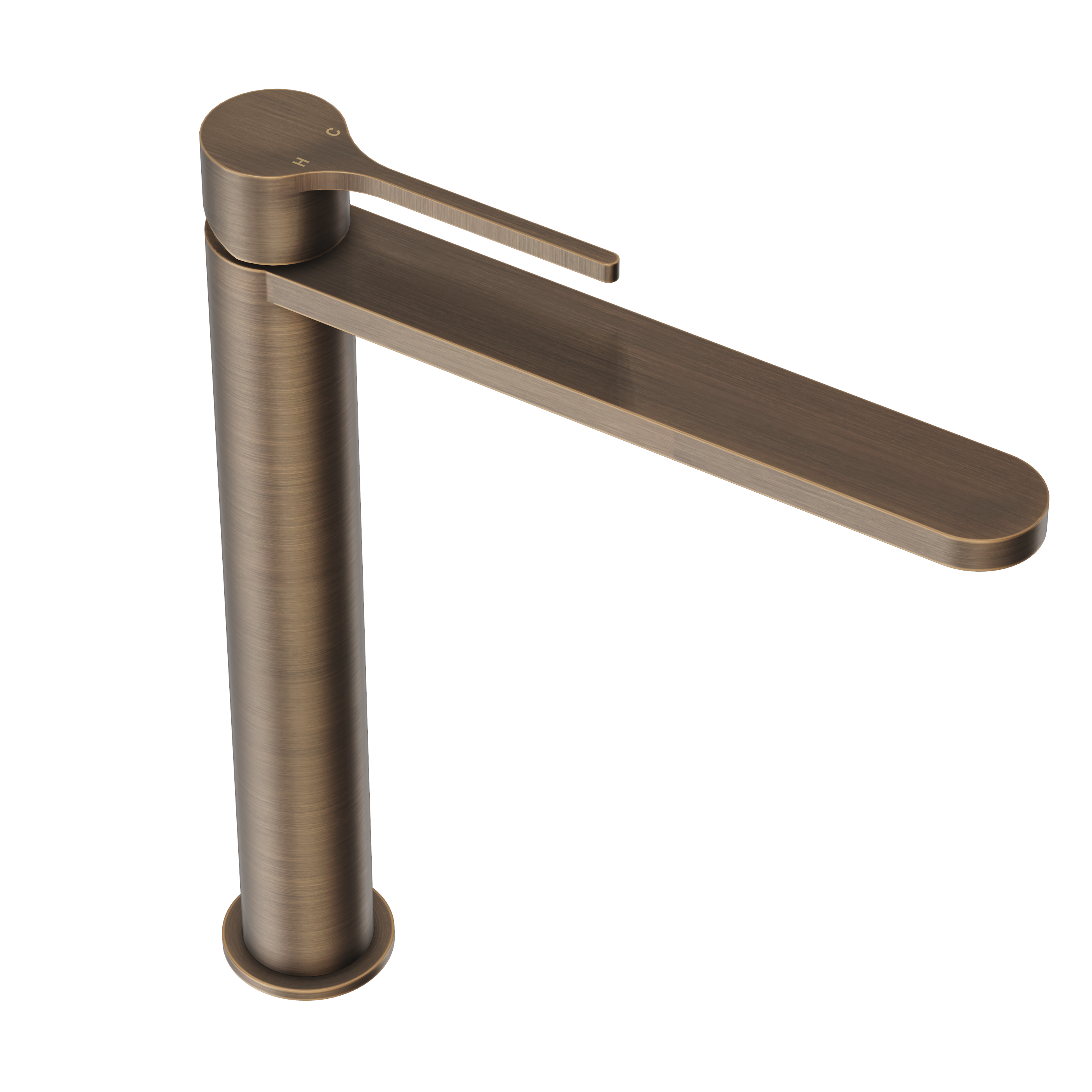 Sereno Tall Basin Mixer Tap - Antique Brass