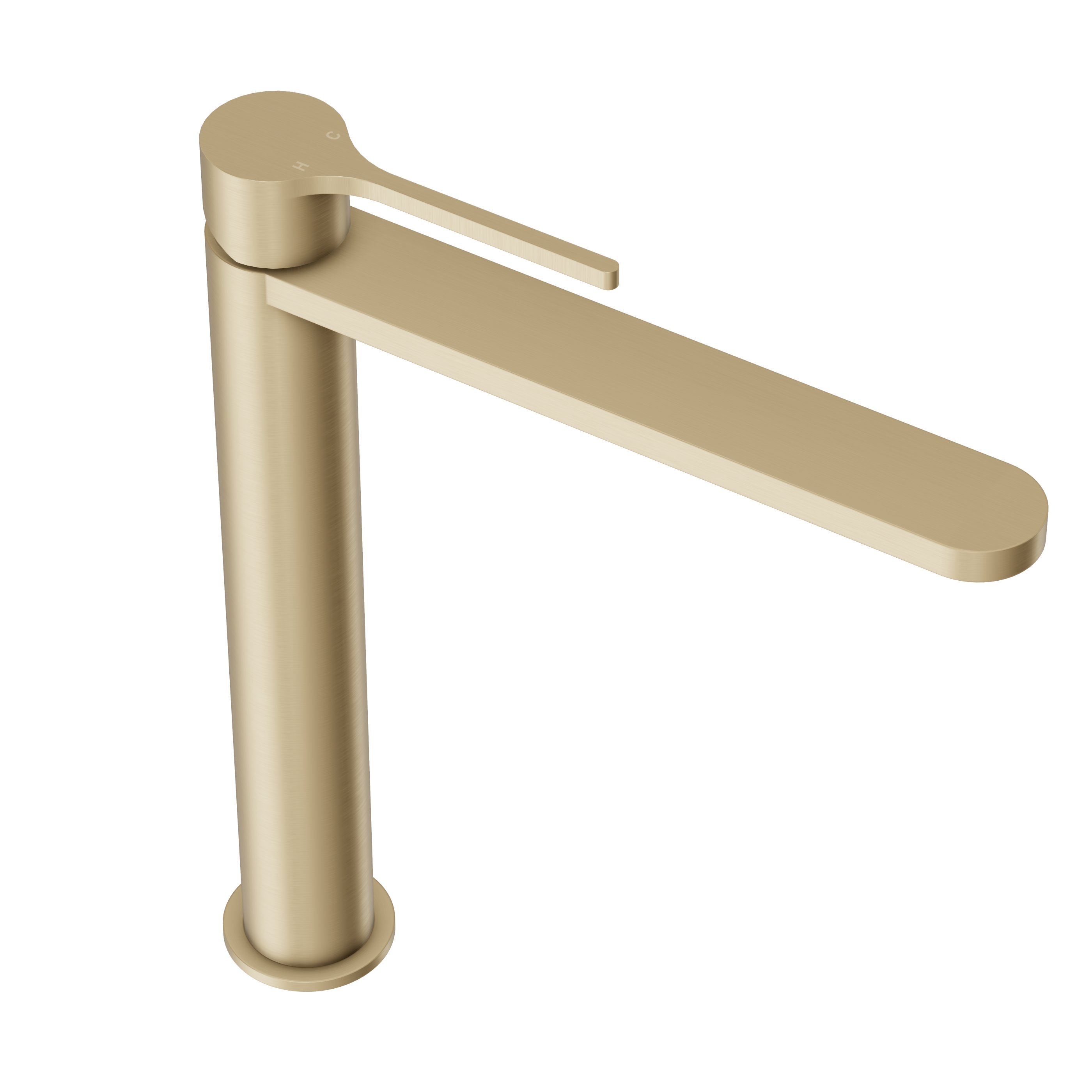 Sereno Tall Basin Mixer Tap - Brushed Brass