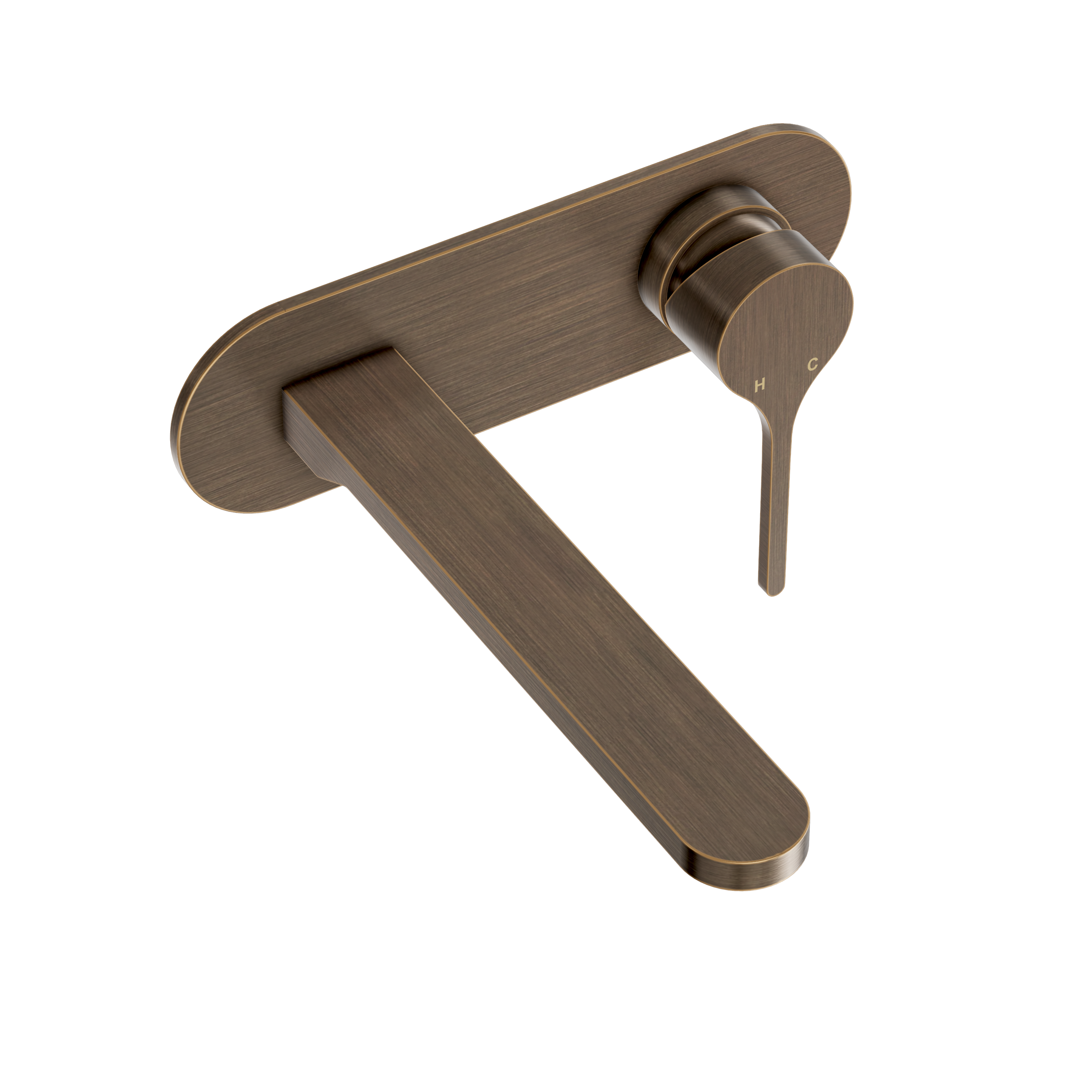 Sereno Wall Basin Mixer Tap - Antique Brass