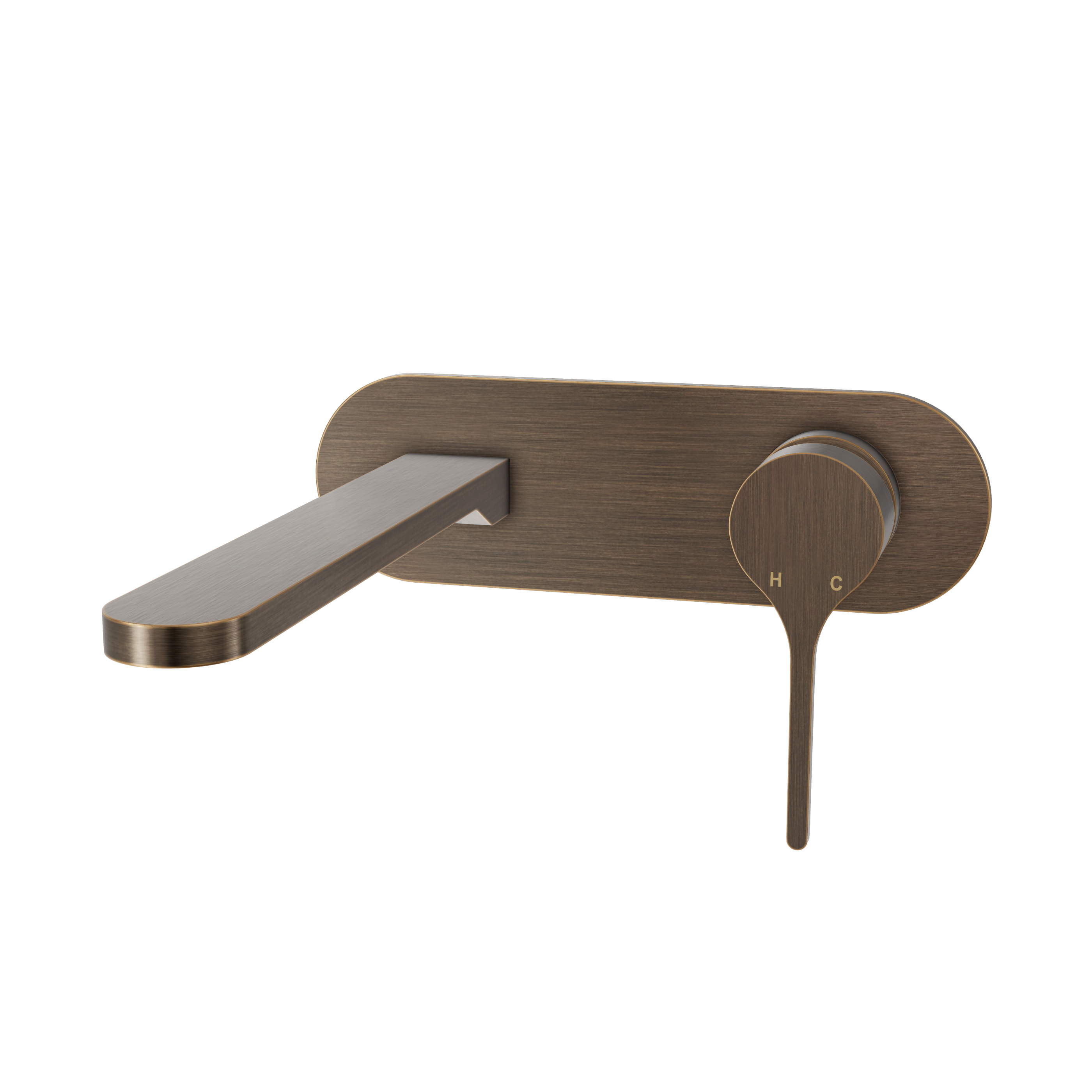 Sereno Wall Basin Mixer Tap - Antique Brass