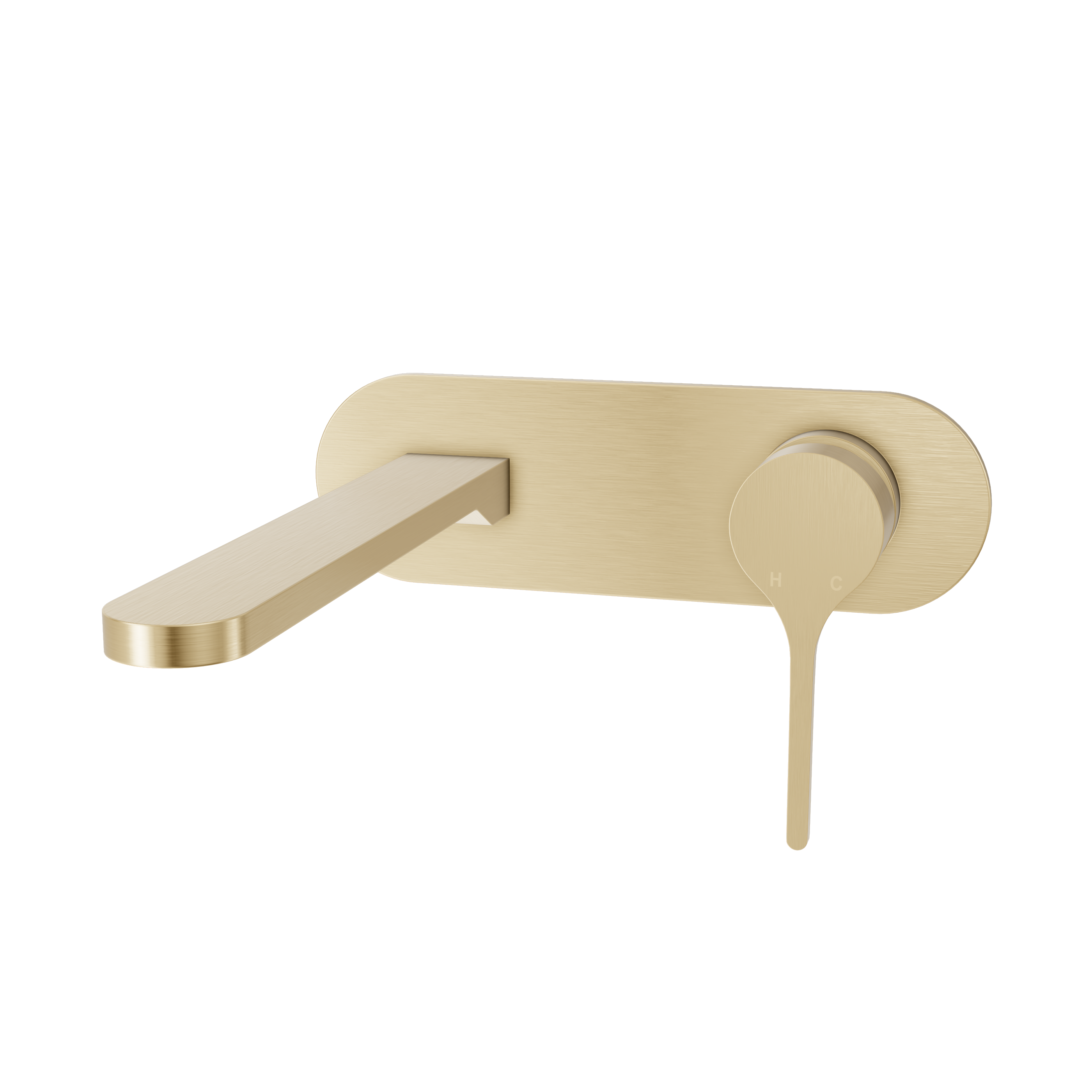 Sereno Wall Basin Mixer Tap - Brushed Brass
