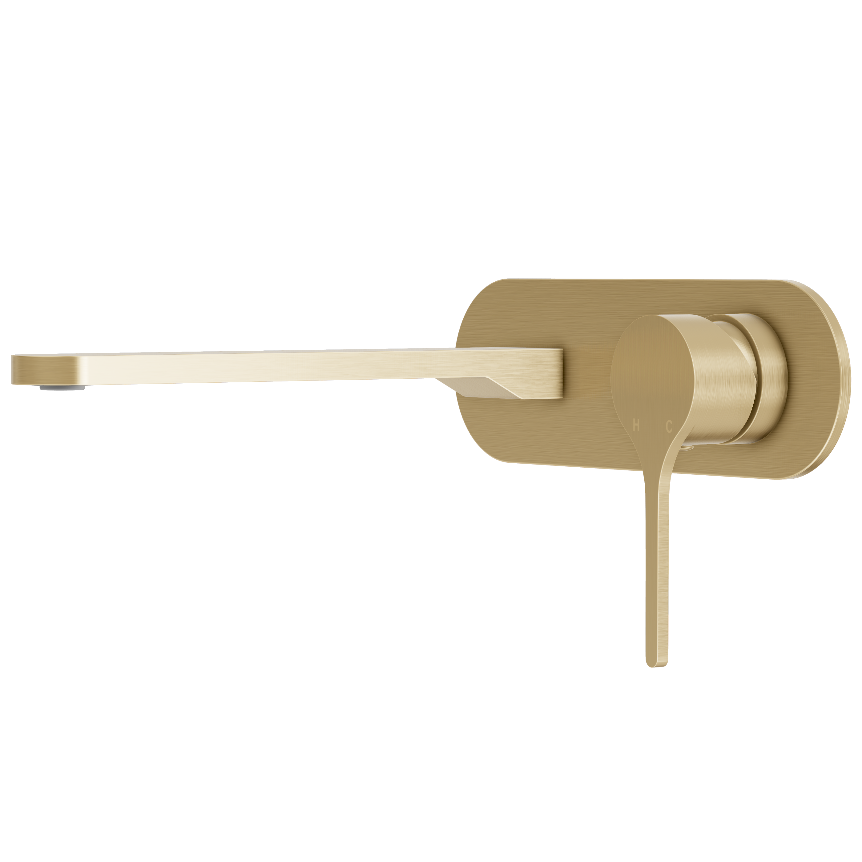 Sereno Wall Basin Mixer Tap - Brushed Brass