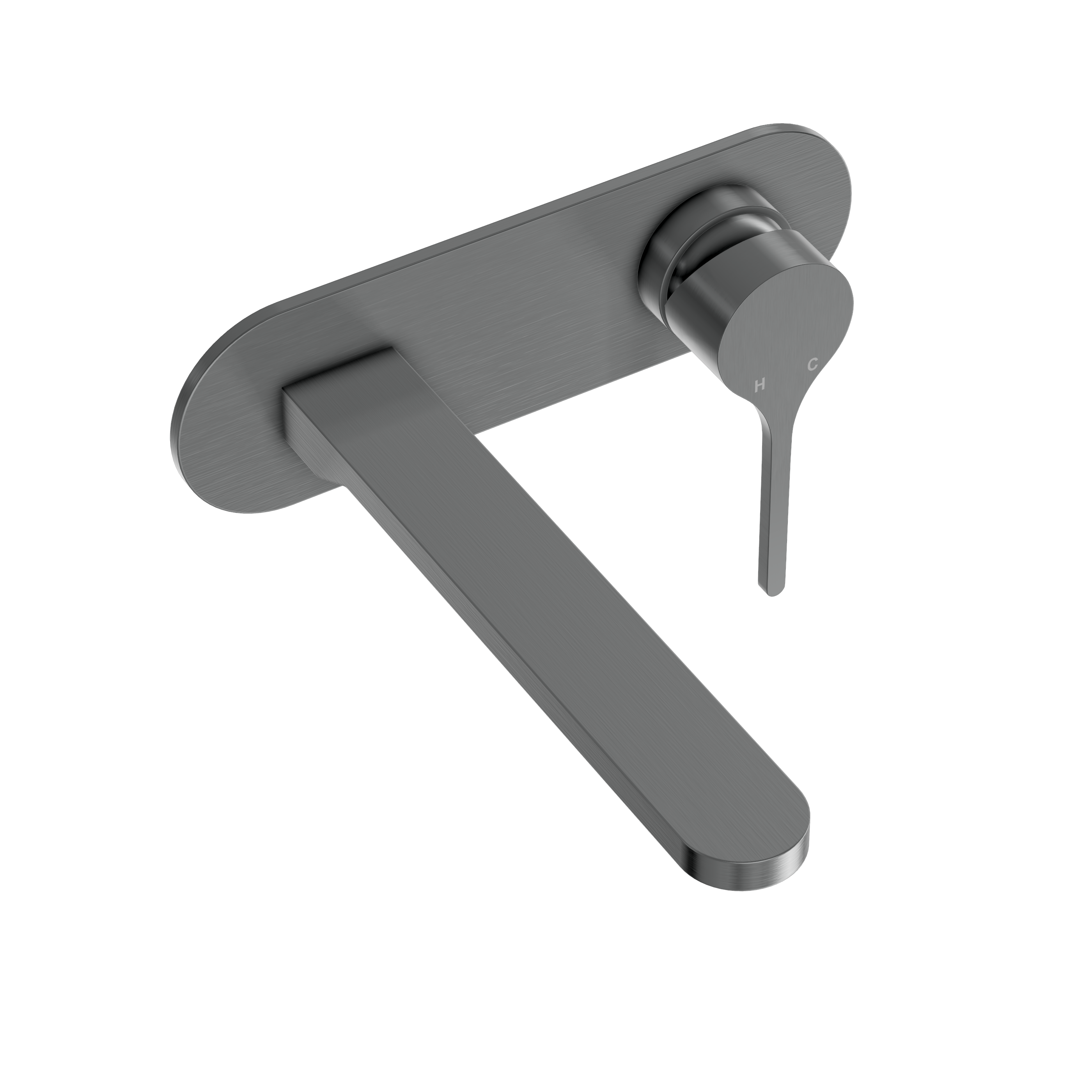 Sereno Wall Basin Mixer Tap - Gun Metal Brushed