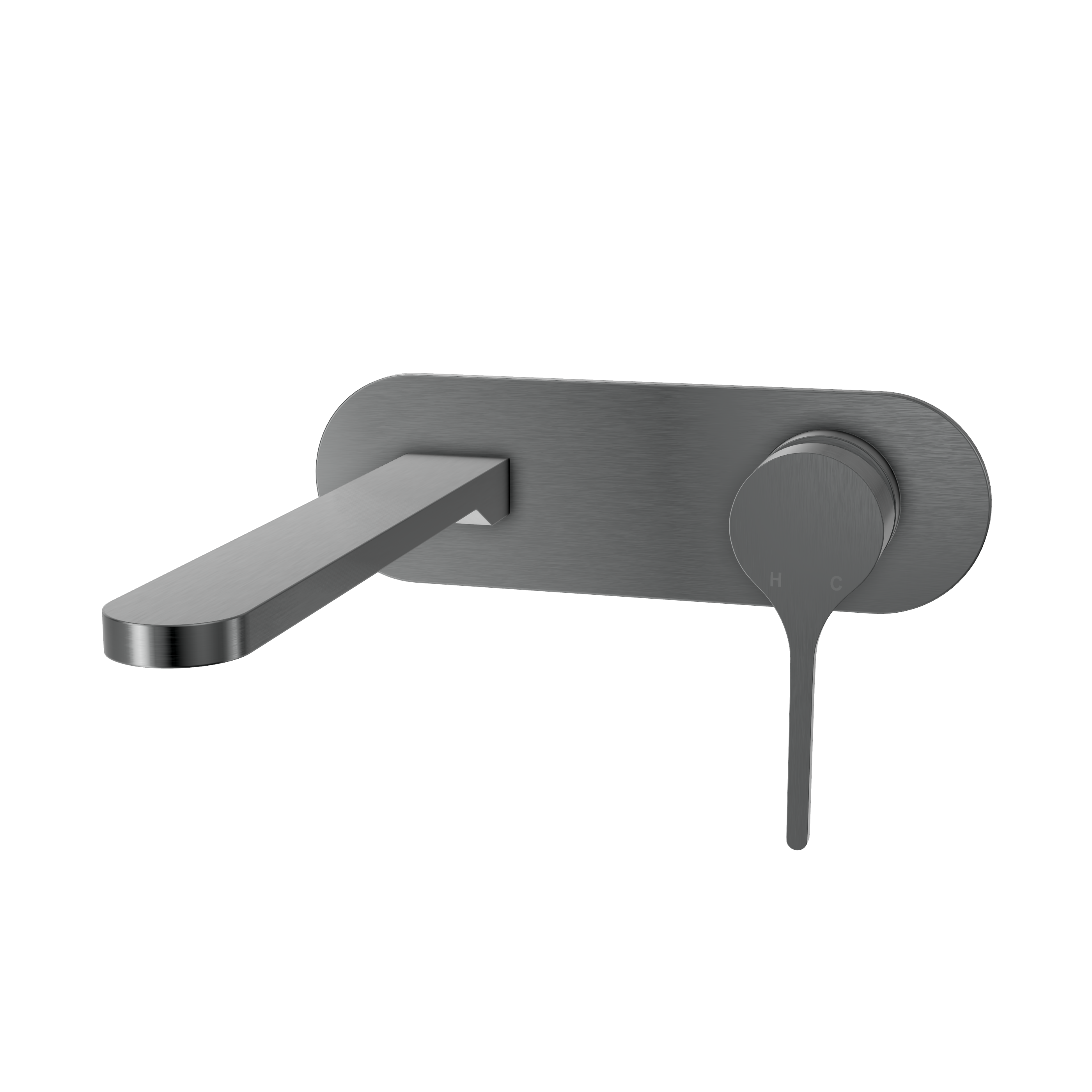 Sereno Wall Basin Mixer Tap - Gun Metal Brushed