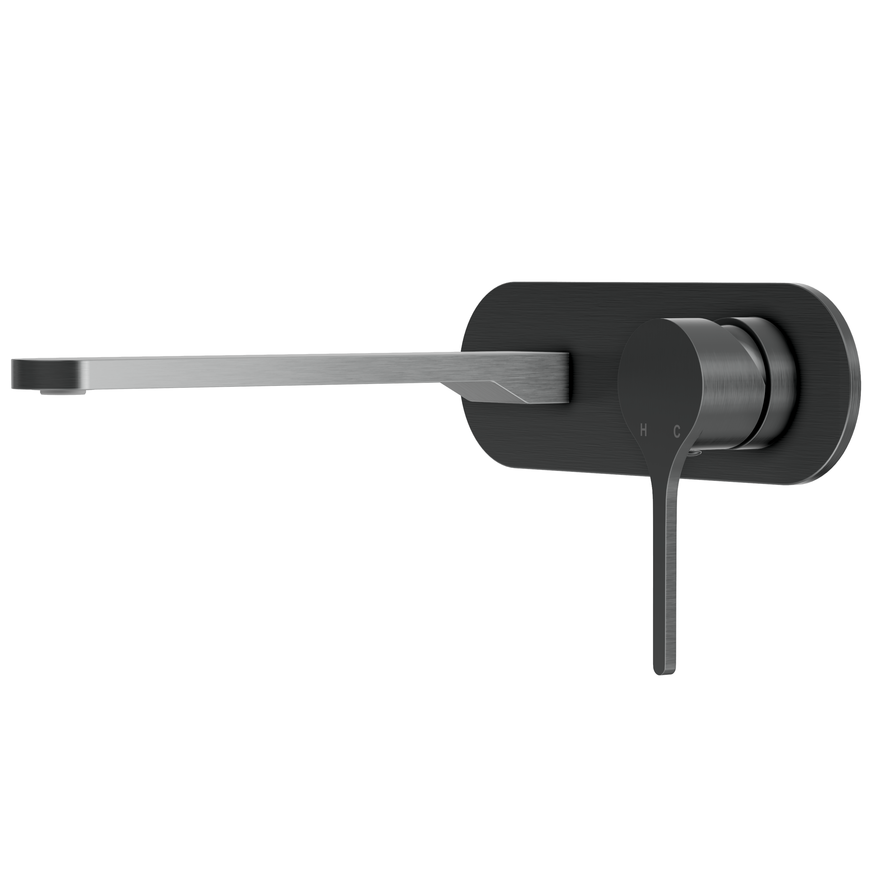 Sereno Wall Basin Mixer Tap - Gun Metal Brushed