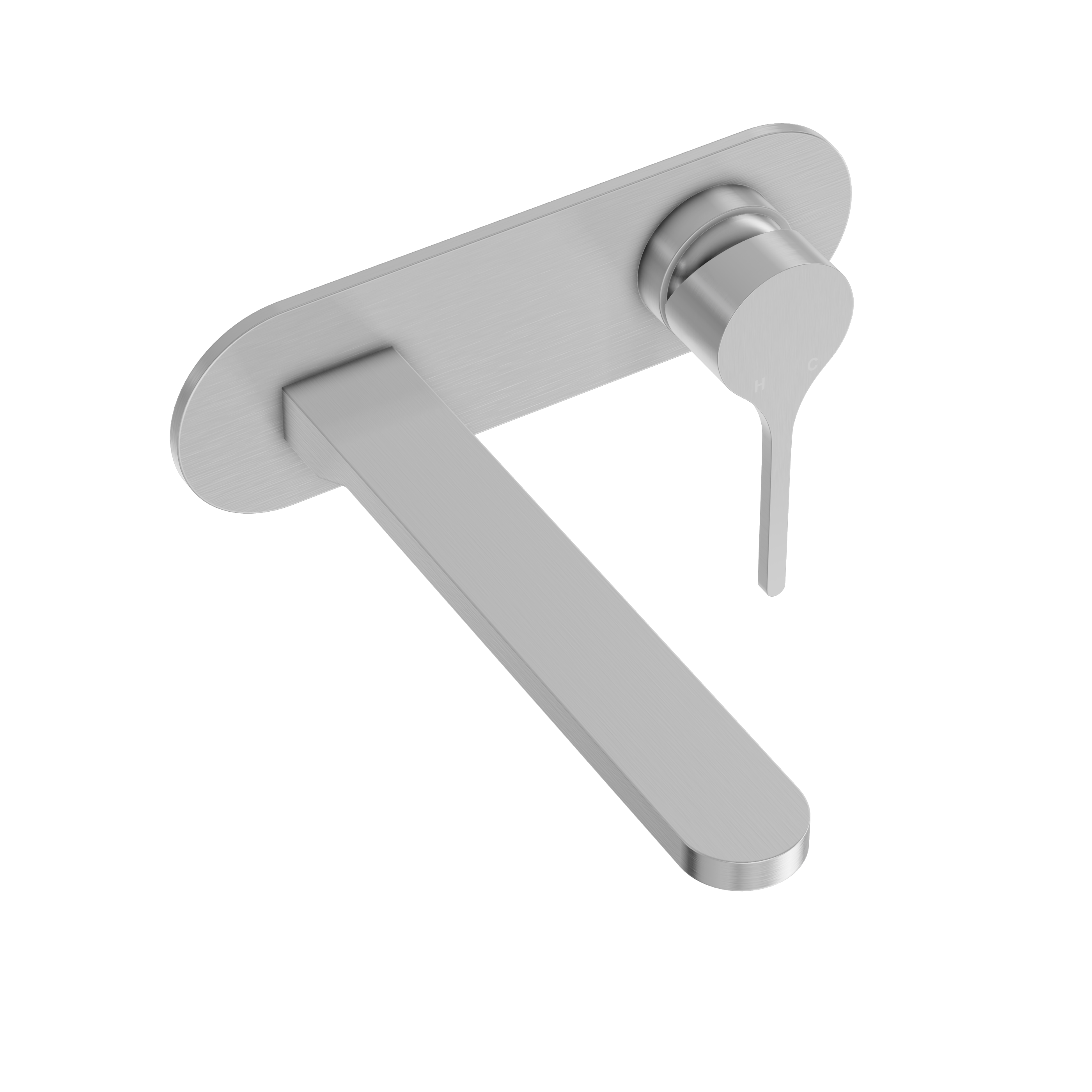 Sereno Wall Basin Mixer Tap - Brushed Nickel