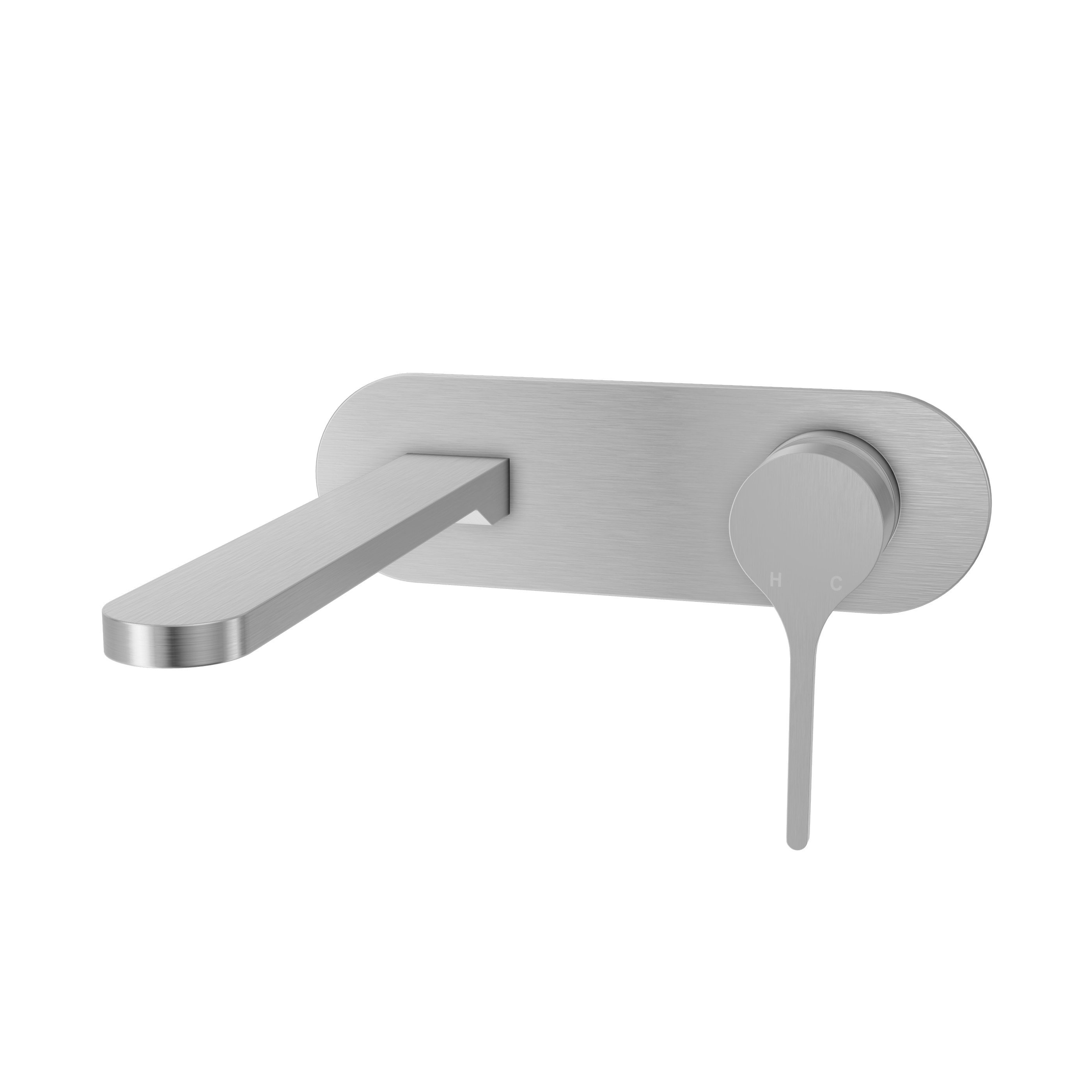 Sereno Wall Basin Mixer Tap - Brushed Nickel